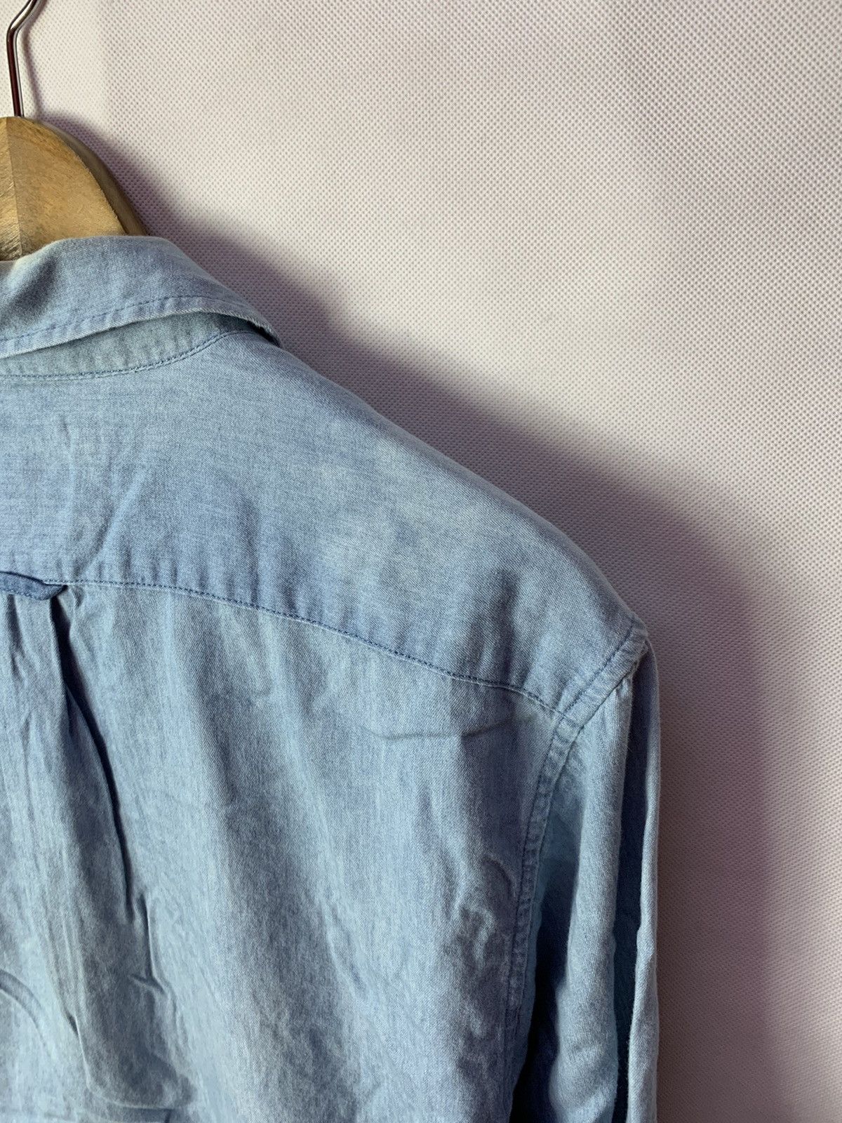 Designer × Japanese Brand 🔥Glove House Blue Denim Button Up Tops Shirt Size US L / EU 52-54 / 3 - 6 Thumbnail