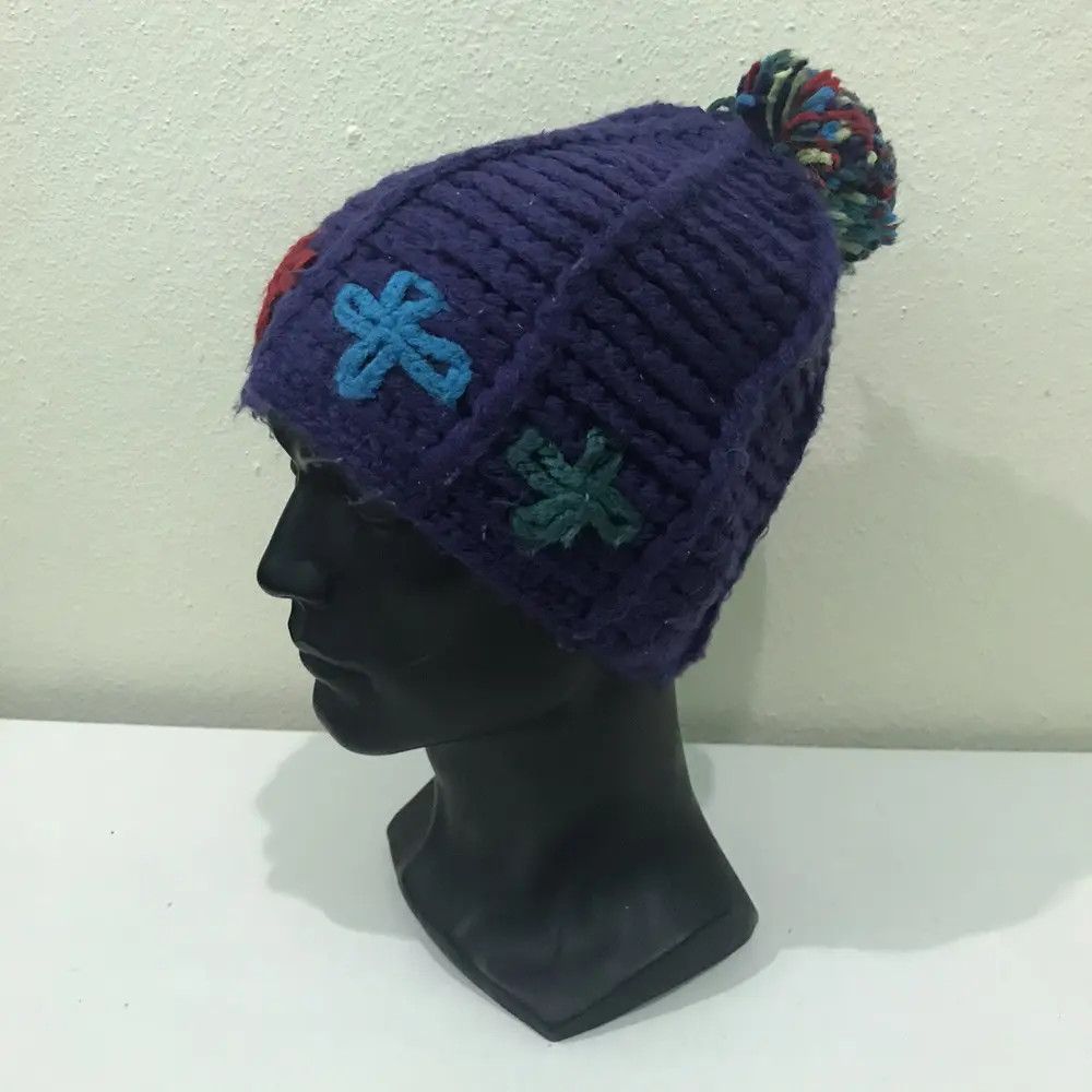 Japanese Brand East Blue Union Made Knit Beanie Hat Size ONE SIZE - 3 Thumbnail
