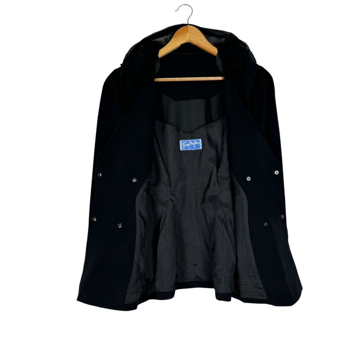 Thierry Mugler 🌟THIERRY MUGLER HOODIE DOUBLE BREASTED WOOL JACKET Size M / US 6-8 / IT 42-44 - 9 Thumbnail