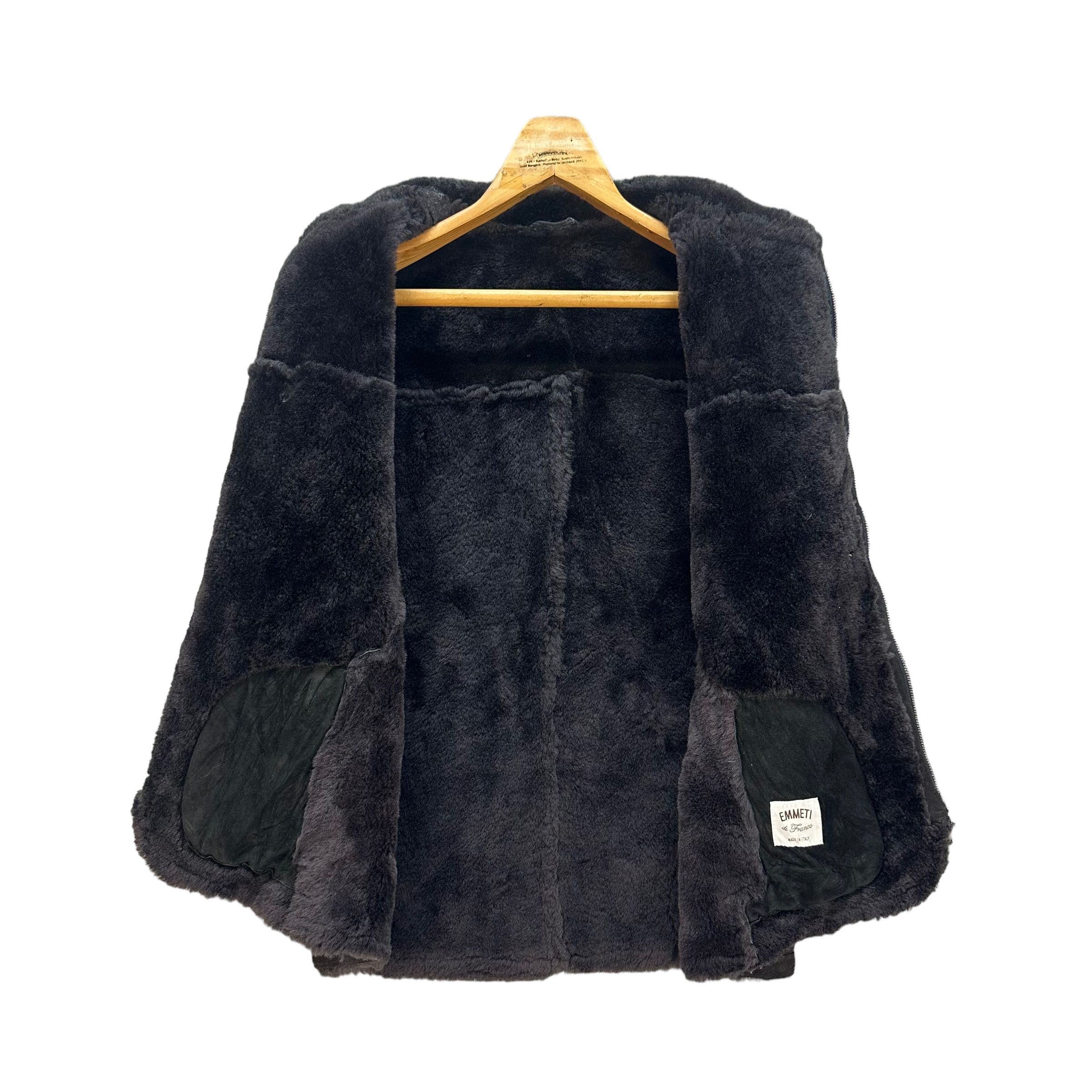 Japanese Brand TRASHED🔥 EMMETI DI FRANCO SUEDE SHERPA VEST #7850-183 Size US S / EU 44-46 / 1 - 6 Thumbnail