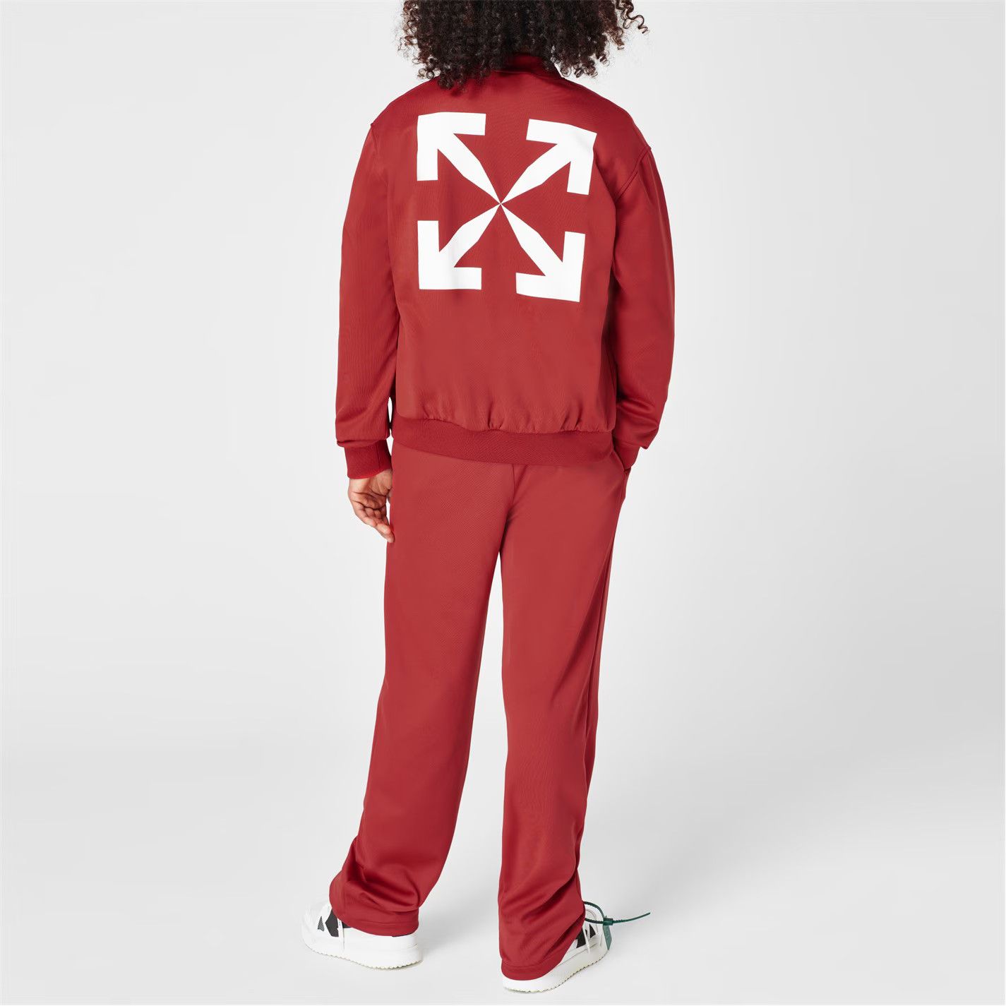 Off-White o1g2r1mq0226 Arrow Open Hem Sweatpants & Joggers In Red Size US 28 / EU 44 - 4 Thumbnail