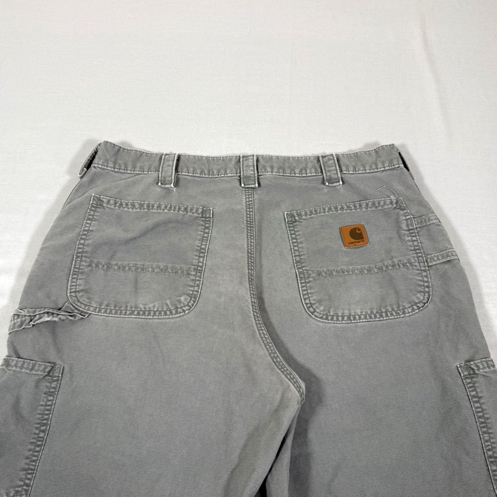 Carhartt Carhartt Pants Mens 35x32 Gray Canvas Carpenter Baggy Loose Workwear B151 FAT Size US 35 - 7 Thumbnail