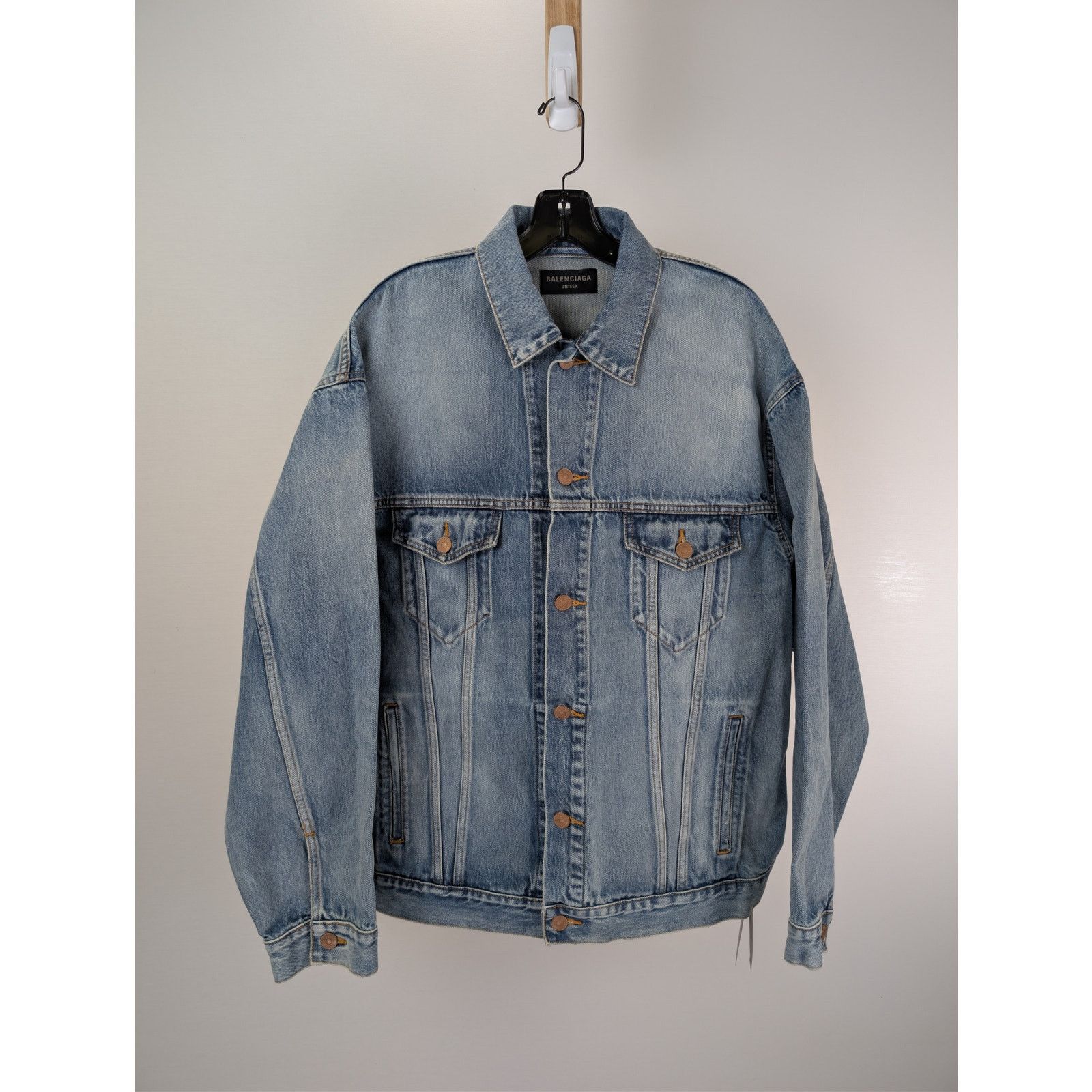 Balenciaga o1rshd1 Denim Organic Japanese Twill Jacket in Green/Olive L Size US L / EU 52-54 / 3 - 8 Thumbnail