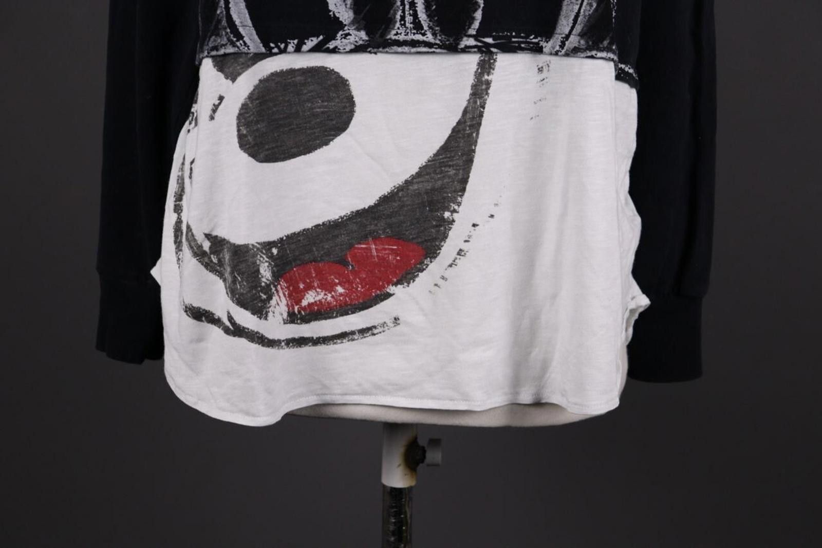 Disney Disney Black White Mickey Mouse Fit Shirt Top Size XL Size ONE SIZE - 3 Thumbnail