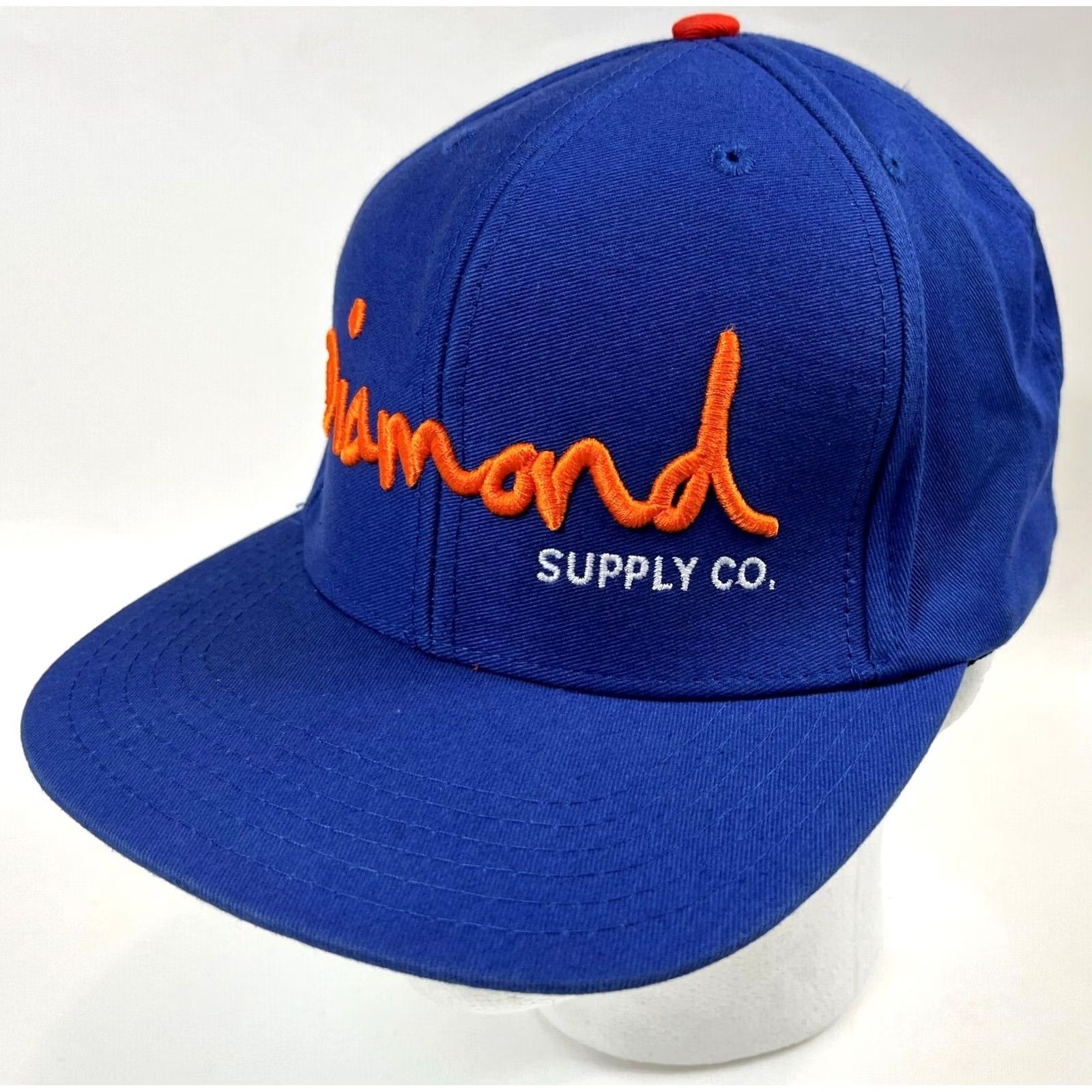 Diamond Supply Co. VINTAGE Diamond Supply Co. Snapback Hat Unisex Adults One Size Blue Embroidered Adjustable Cotton Streetwear Hat Mens Size ONE SIZE - 2 Thumbnail