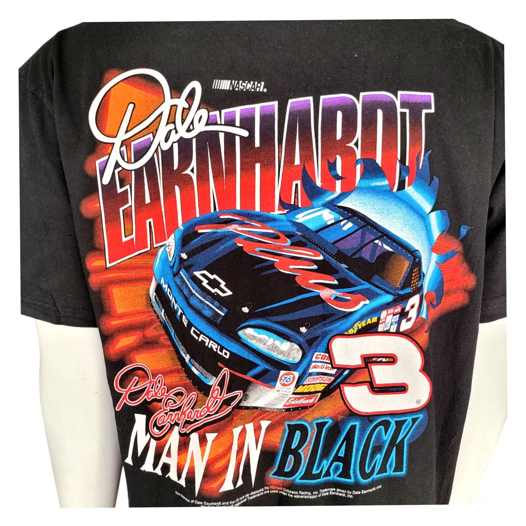 NASCAR Dale Earnhardt NASCAR T-Shirt Vintage 90s XL Black Men Short Sleeve Graphic Print Competitors View Size US XL / EU 56 / 4 - 3 Thumbnail