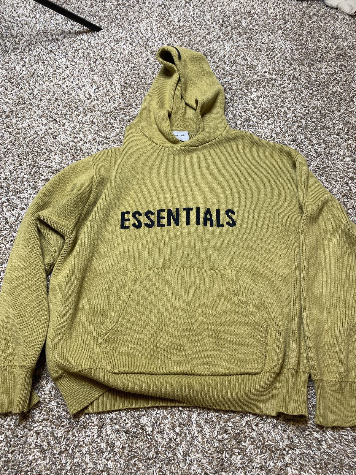 Essentials Fear of God Essentials Knit Pullover Hoodie size M | Grailed