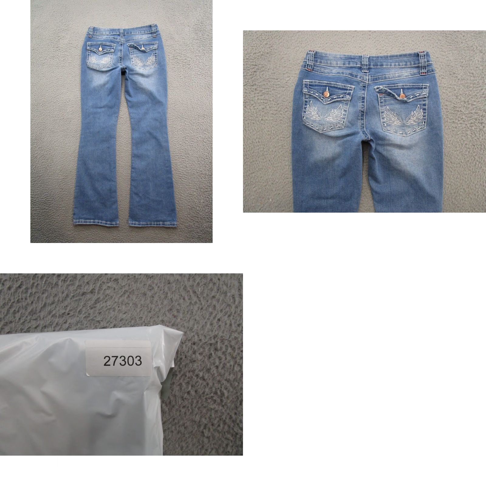 Market Thread Market Women's Blue Stretch Denim Bootcut Jeans Size 7/28 Size 28" / US 6 / IT 42 - 9 Thumbnail