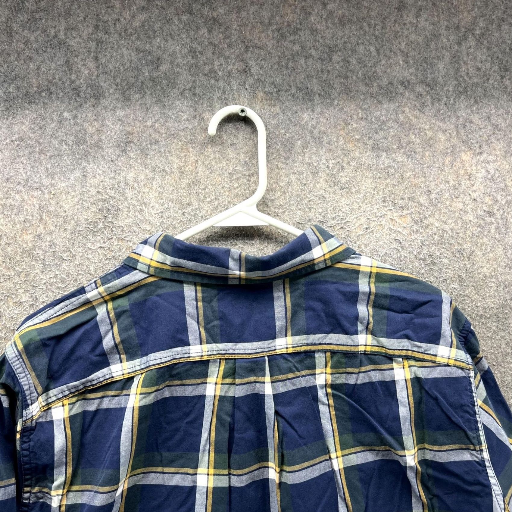 Abercrombie & Fitch Abercrombie & Fitch Shirt Mens 2XL Blue Plaid Long Sleeve Button Front Slim Size US XXL / EU 58 / 5 - 6 Thumbnail