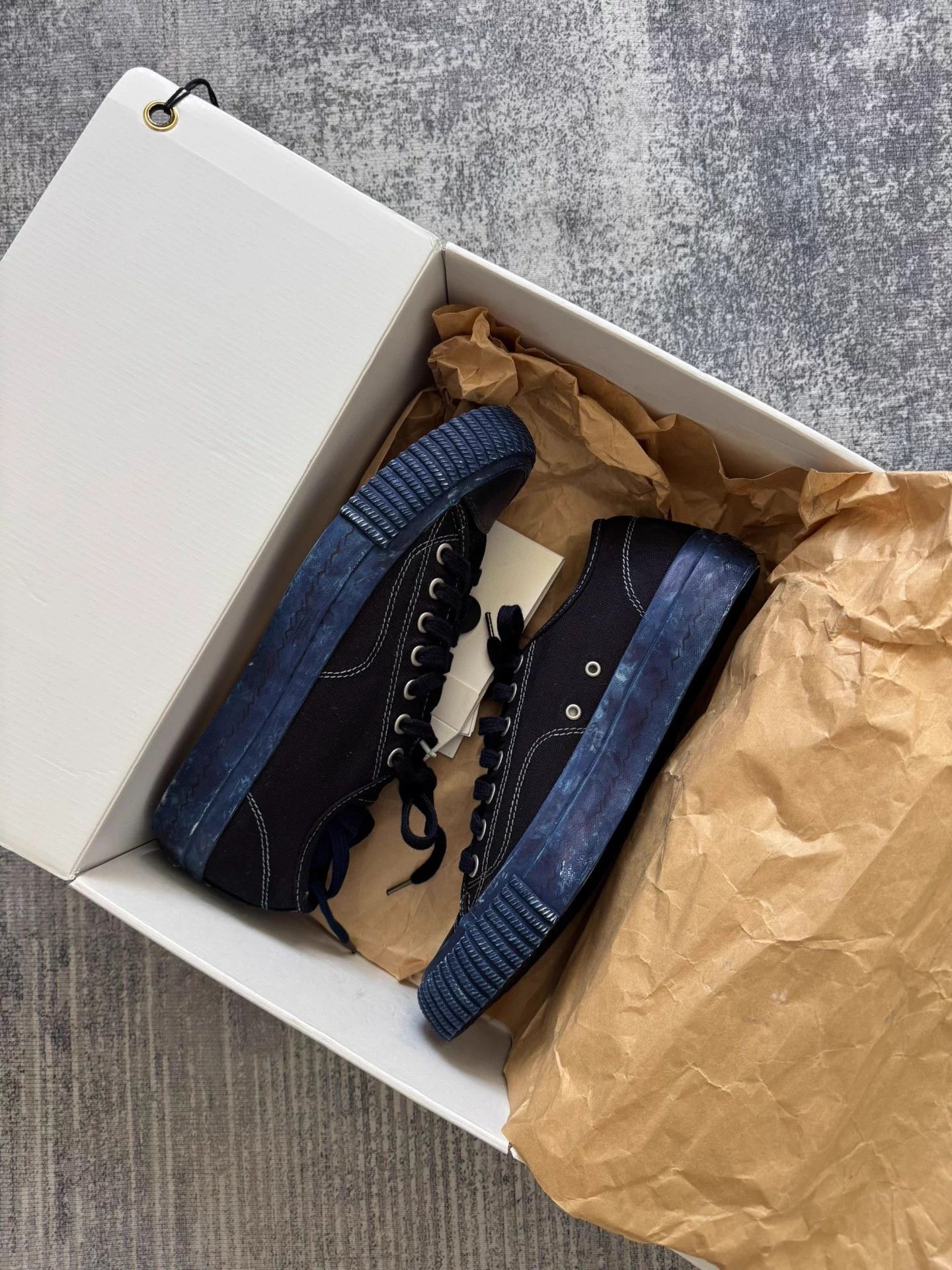 VISVIM 23SS SKAGWAY HI CANVAS X RONHERMAN Indigo Low US8 NWT