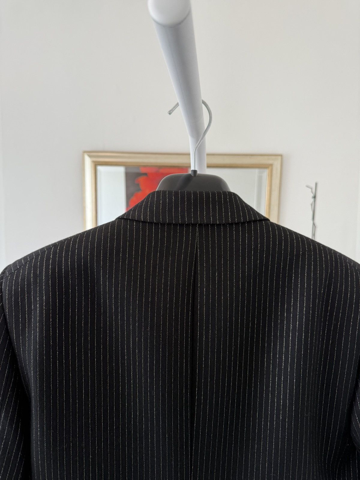 Saint Laurent Paris SS20 Saint Laurent Gold Threaded Pinstripe Blazer Jacket Size 50R - 10 Thumbnail