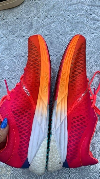 Adidas Adidas ADIZERO PRO M Running Shoes Shock Pink FW9253 Mens 11 Size US 11 / EU 44 - 2 Thumbnail