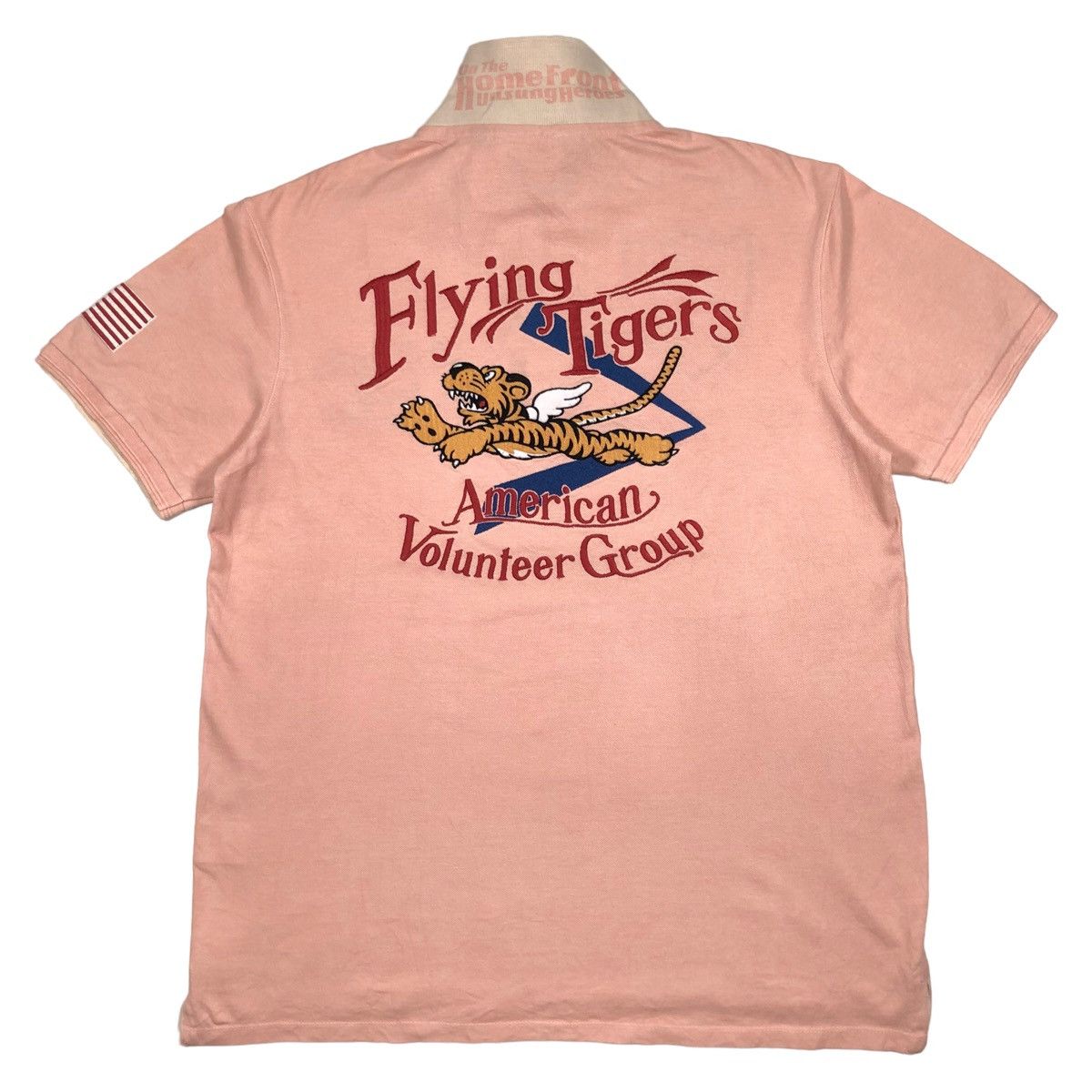 Avirex Vintage Avirex Flying Tigers Big Embroidered Logo Polo Size US XXL / EU 58 / 5 - 1 Thumbnail