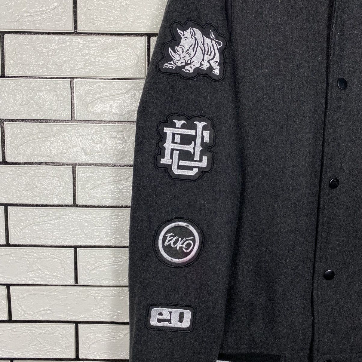 Ecko Unltd. Vintage Wool Bomber Jacket Ecko Untld Big Logo Size US L / EU 52-54 / 3 - 10 Thumbnail