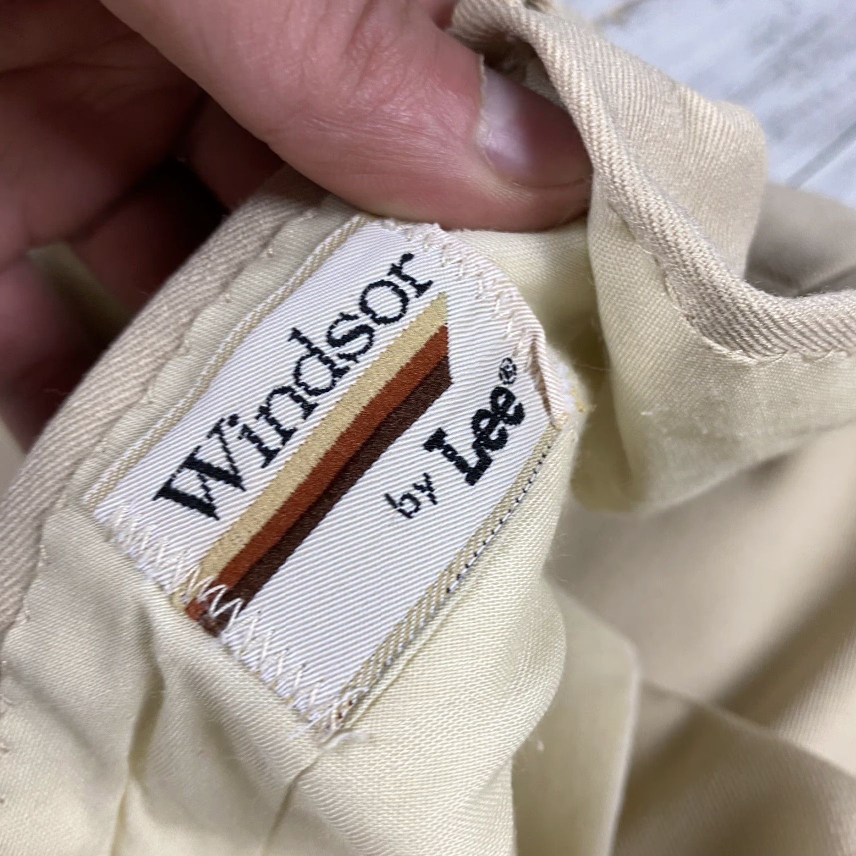 Lee VTG 70S LEE WESTERN WINDSOR PANTS POLYESTER KNIT TAN MENS 38X29 STRAIGHT LEG CHINO ZIP BACK POCKETS MOD DISCO 70s Size US 38 / EU 54 - 6 Thumbnail