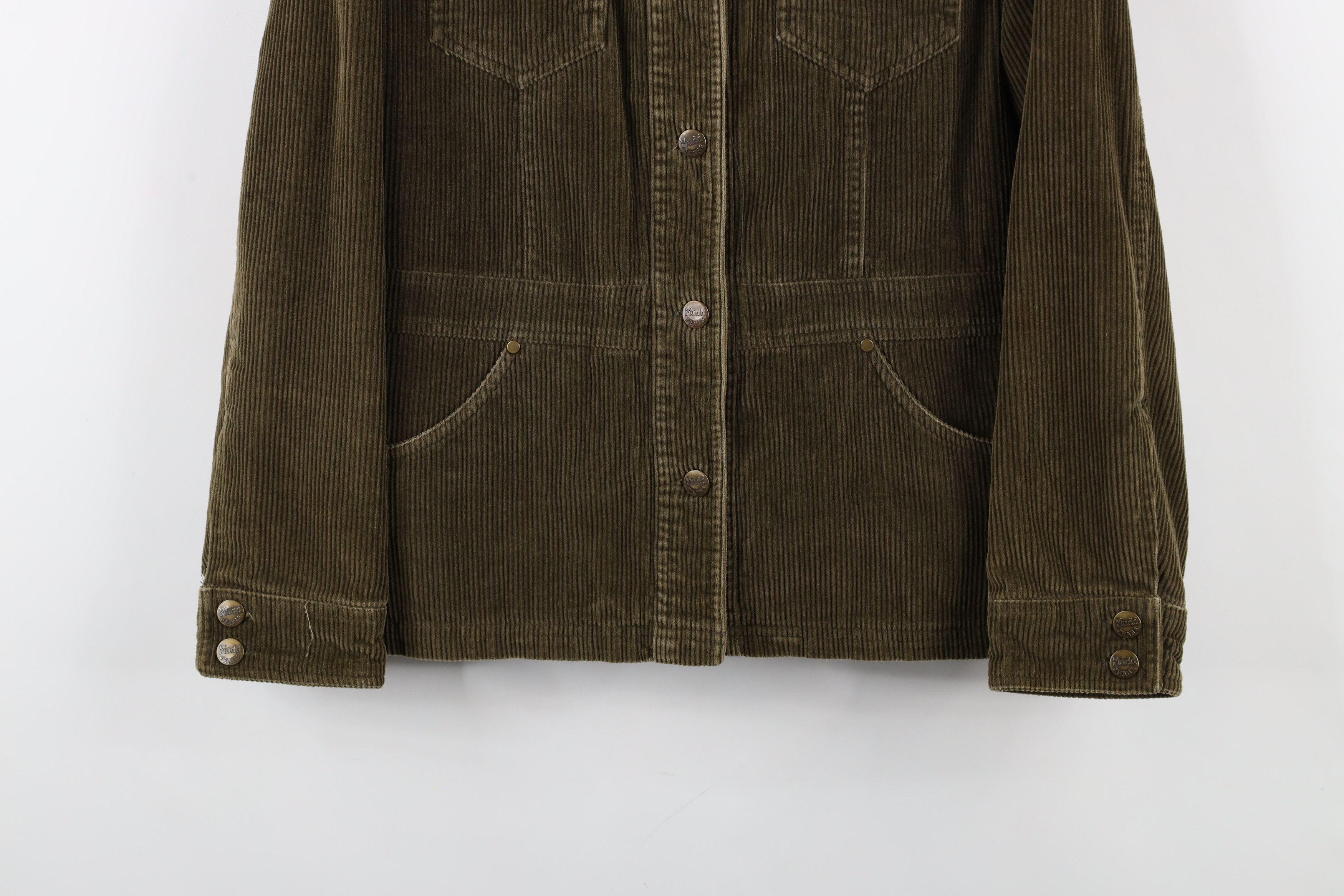 Vintage Vintage 90s Y2K MUDD Babydoll Corduroy Button Jacket Green Size M / US 6-8 / IT 42-44 - 3 Thumbnail