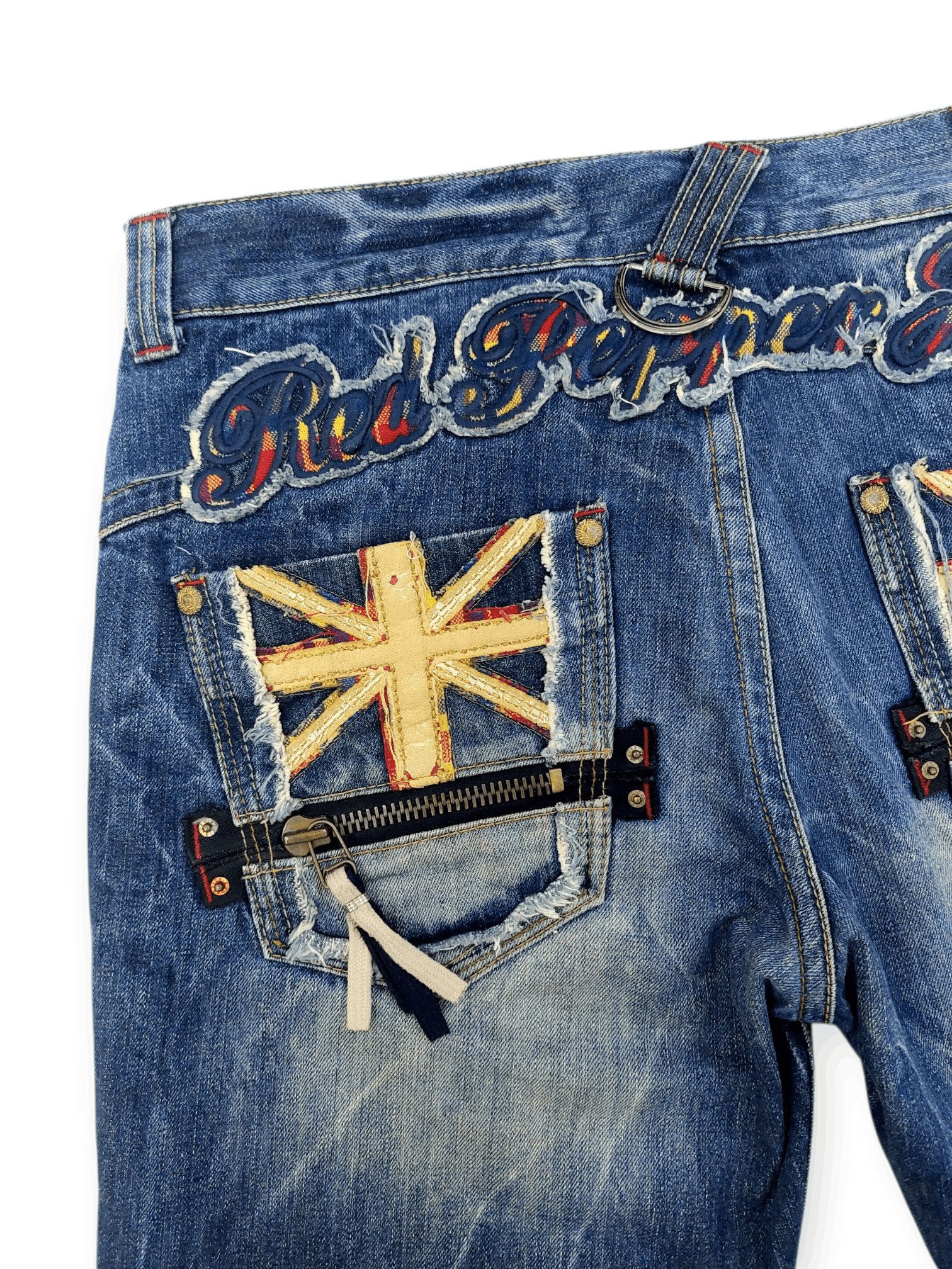 If Six Was Nine 🔥Red Pepper Studded Punkstar Archieve Union Jack Shorts Size US 34 / EU 50 - 12 Thumbnail