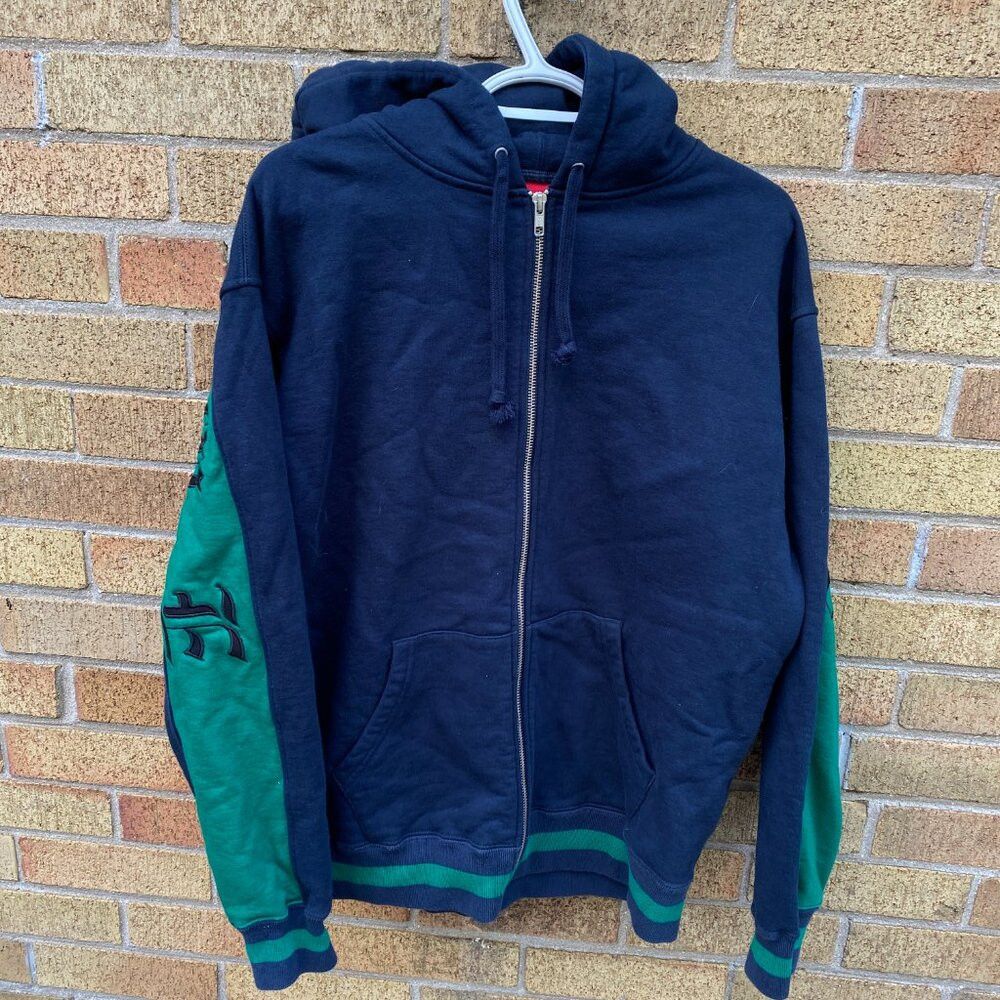 Supreme Supreme Old English Stripe Zip Up Sweatshirt Medium Size US M / EU 48-50 / 2 - 6 Thumbnail