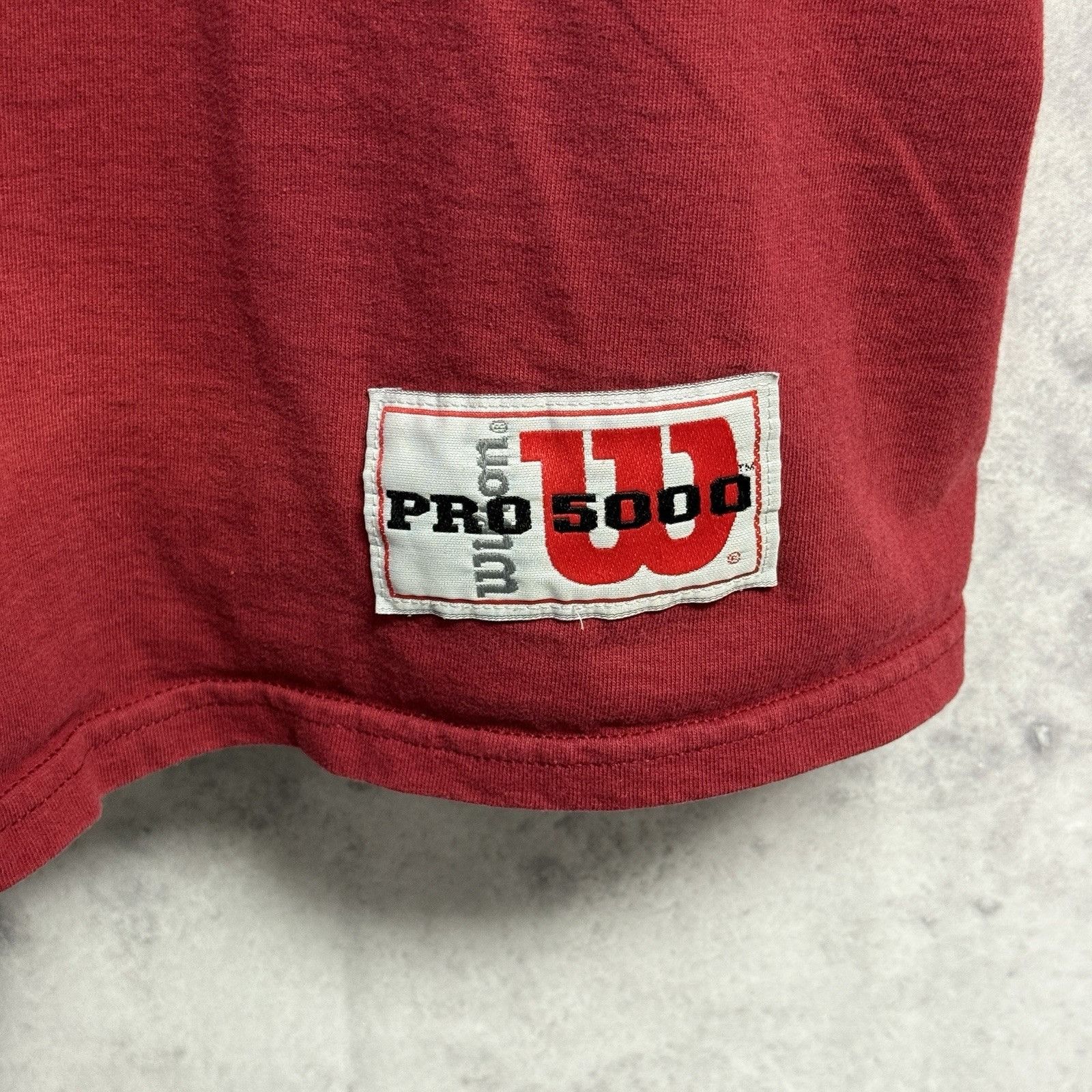Wilson Vintage Wilson Pro 5000 T Shirt Mens XL 24x29 Red Short Slee Size US XL / EU 56 / 4 - 9 Thumbnail