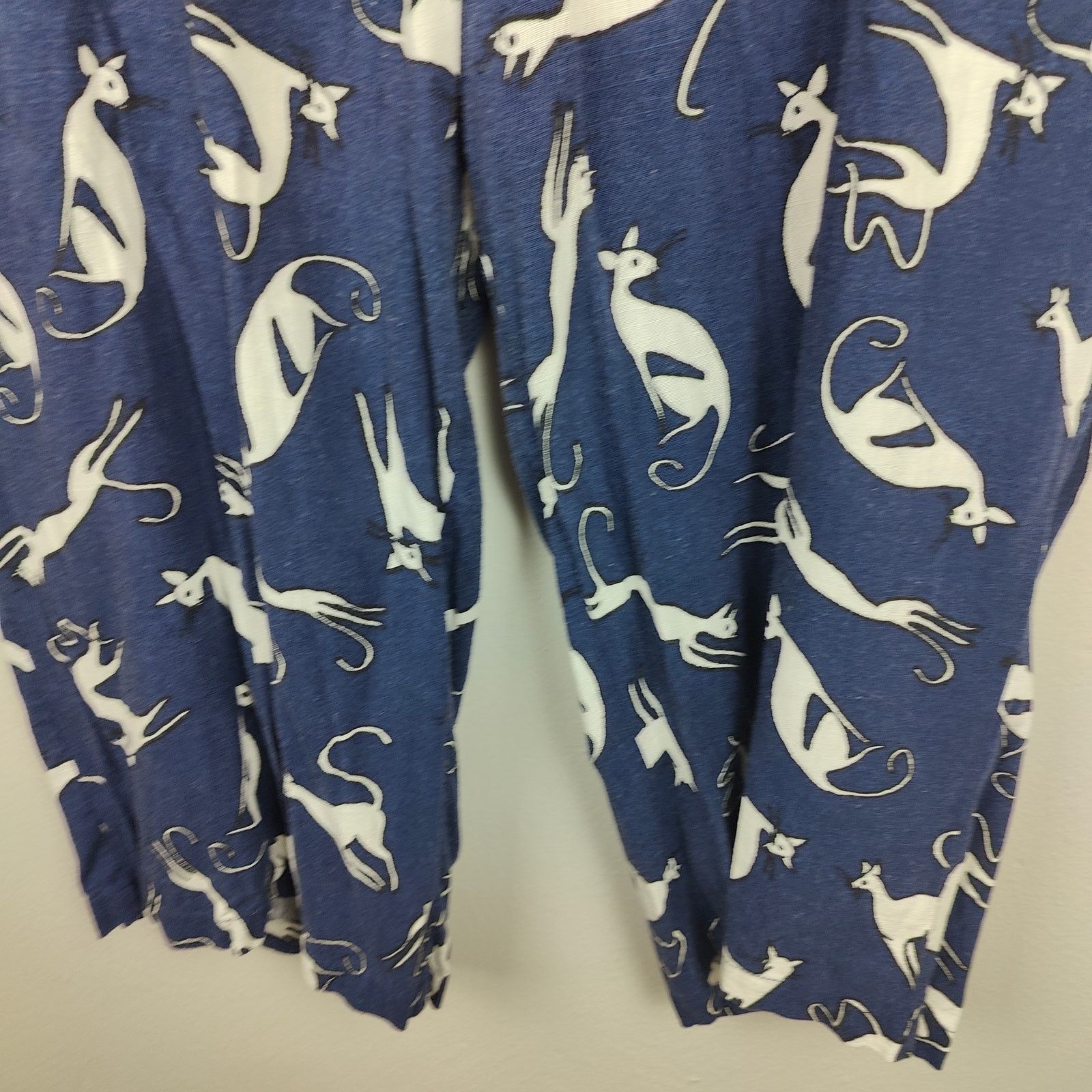 Other Modcloth Cat Print Trouser Pants Womens 18 Navy Blue Size 40" / US 18 - 4 Thumbnail
