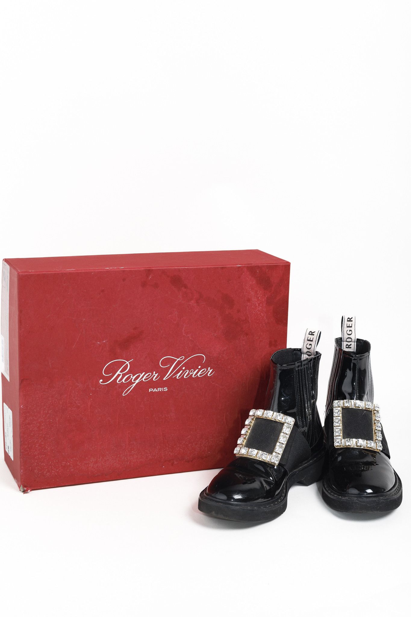 Roger Vivier Roger Vivier Viv' Rangers Embellished Patent Leather Boots Size US 5 / IT 35 - 12 Thumbnail