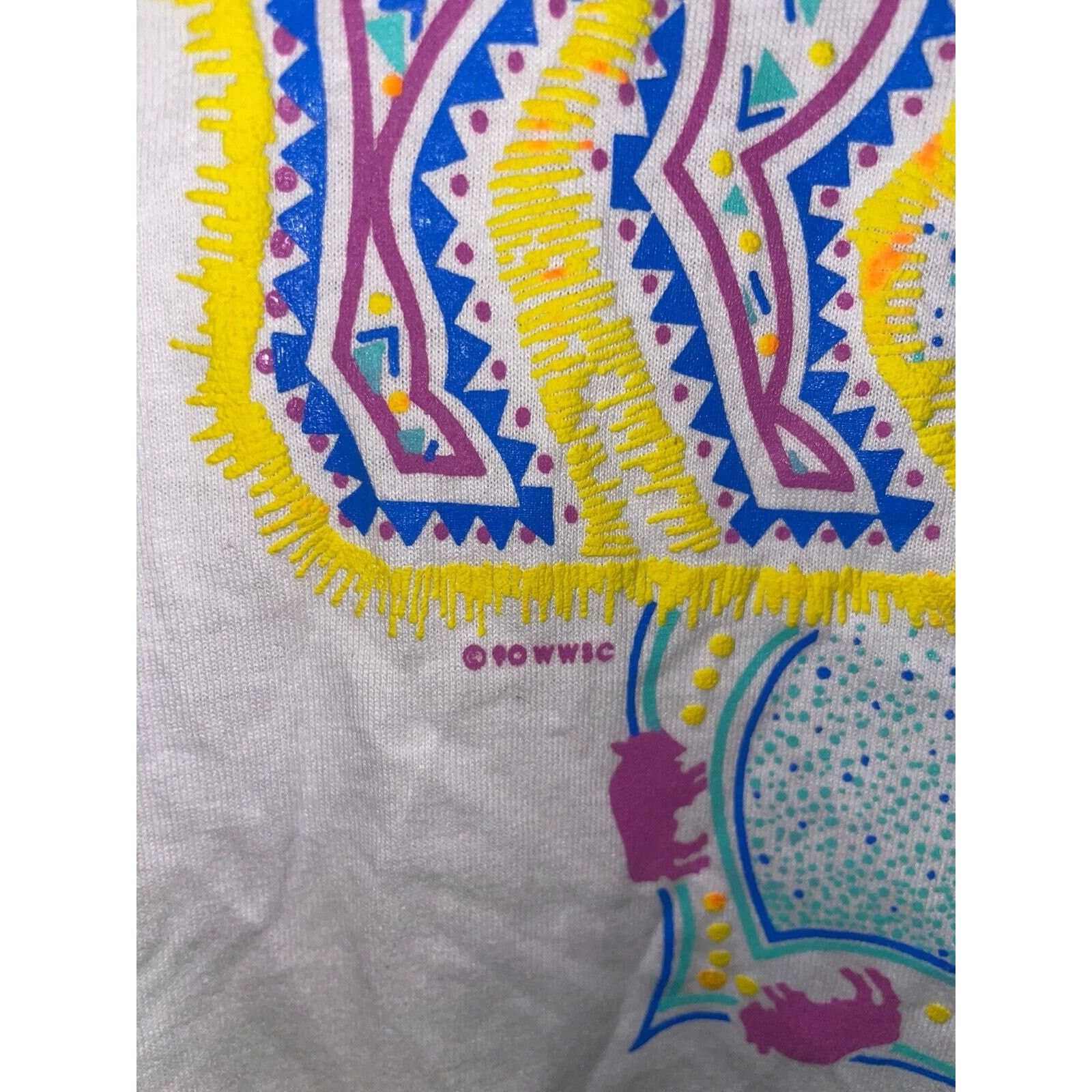 Jerzees Vintage South Daktoa Shirt Tribal Buffalo White M Tee Size US M / EU 48-50 / 2 - 7 Thumbnail