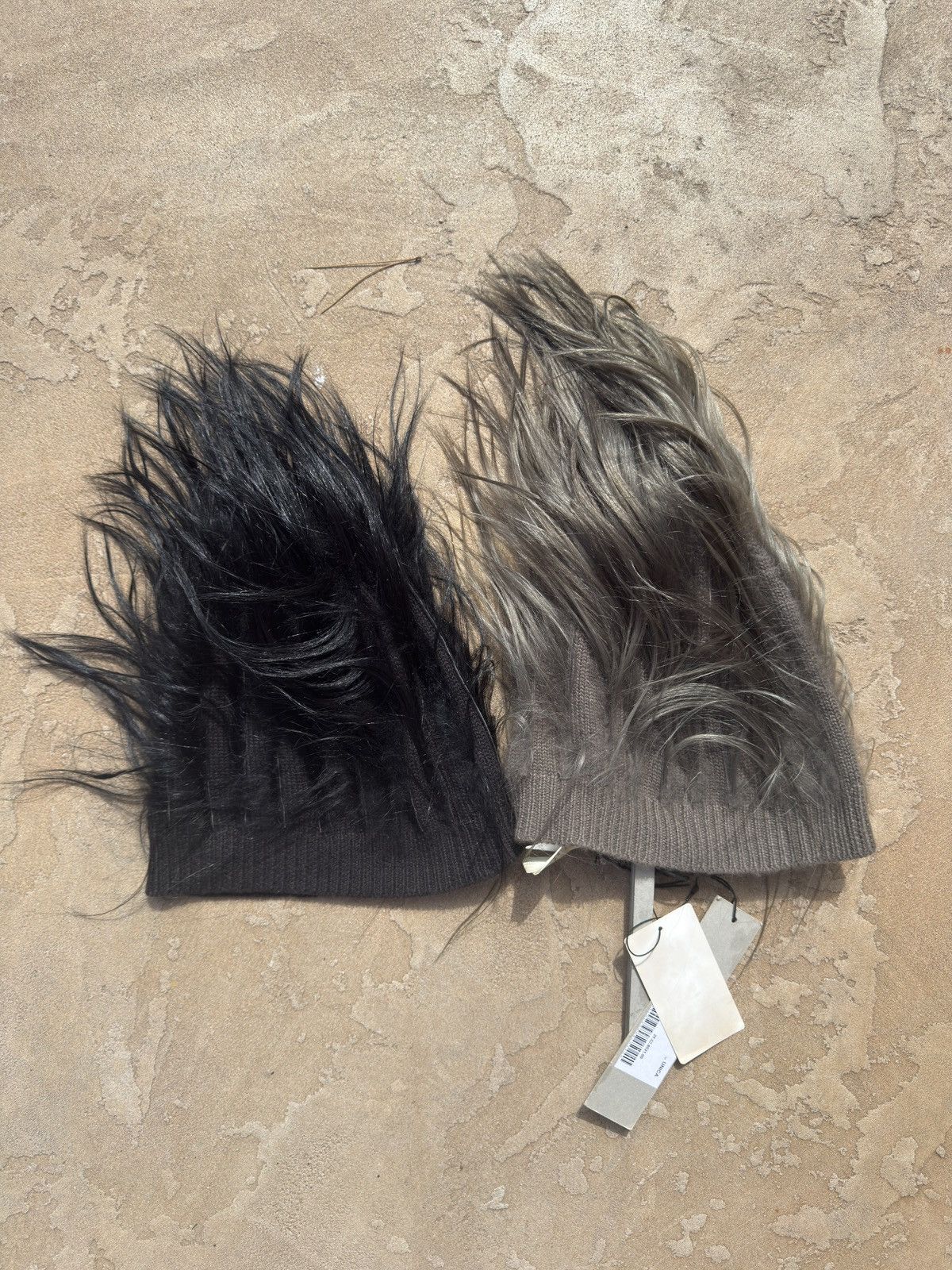 Rick Owens Rick owens Fw08 “stag” fur cashmere beanie set Size ONE SIZE - 1 Thumbnail