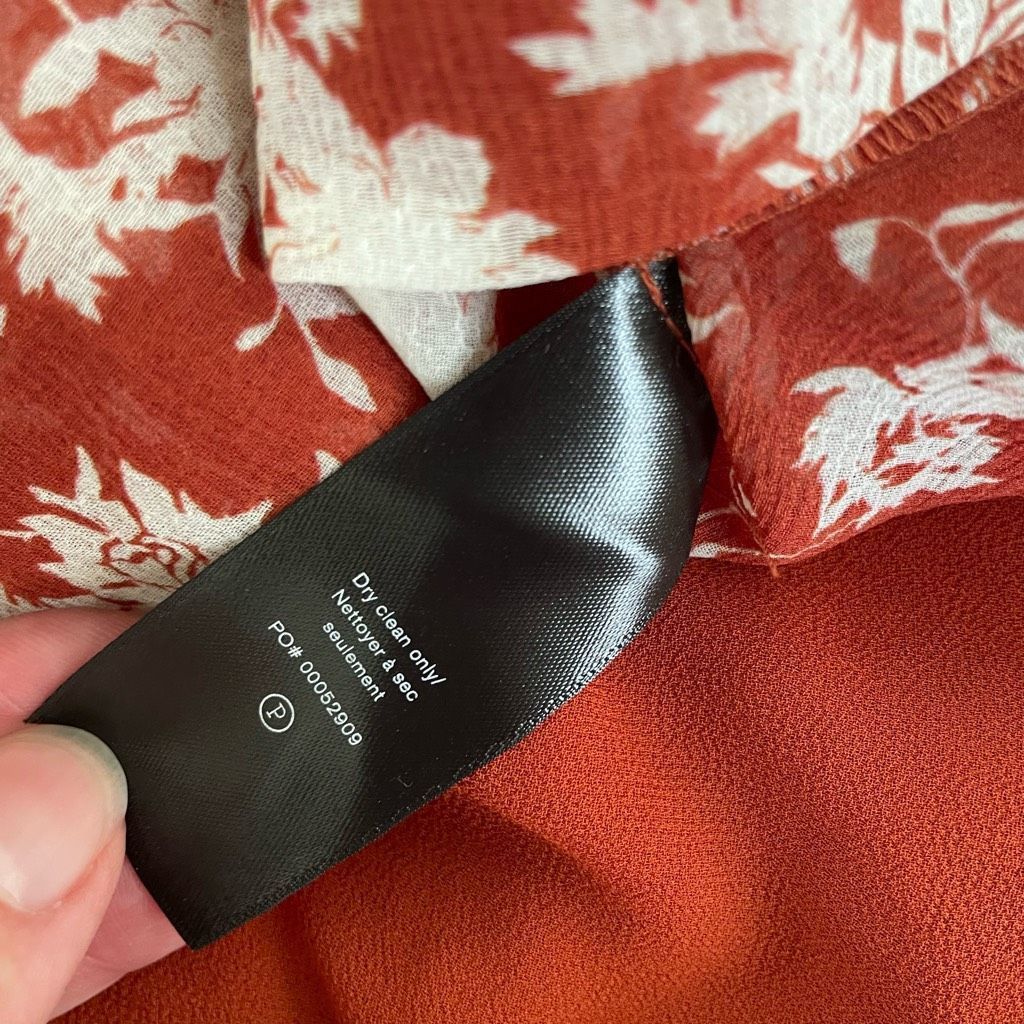 Rag & Bone NWOT Rag & Bone Elysse Midi Dress Rust Floral Chiffon $495 X Size XS / US 0-2 / IT 36-38 - 10 Thumbnail