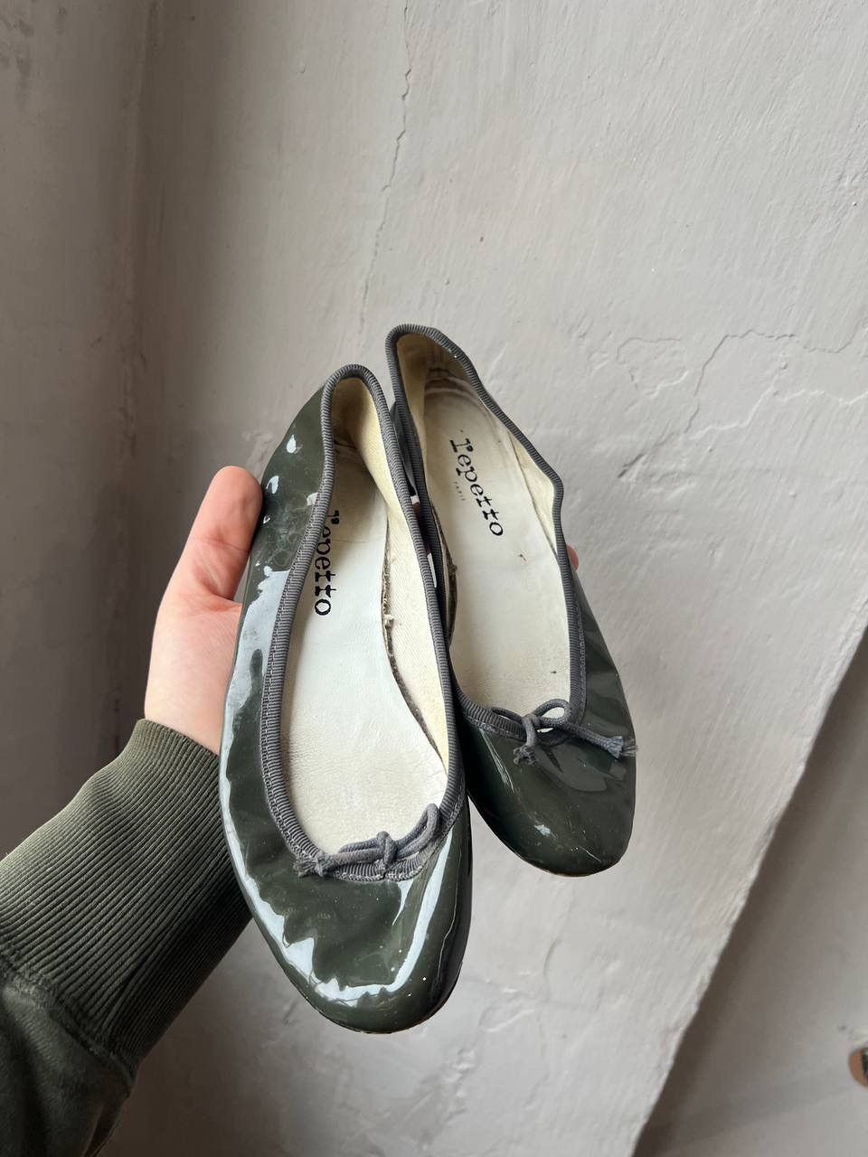 Repetto REPETTO PARIS GREEN GLANZ CAMILLE RUBBER BALLAT FLATS SZ 36 Size US 6 / IT 36 - 3 Thumbnail
