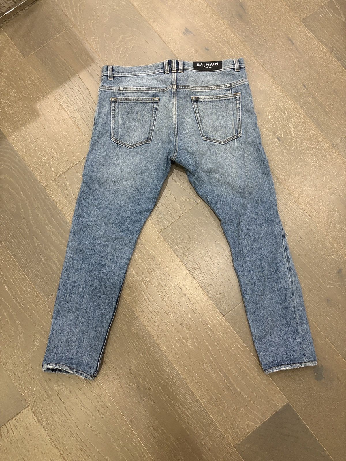 Balmain Balmain Light Blue Distressed Jeans Size US 34 / EU 50 - 5 Thumbnail