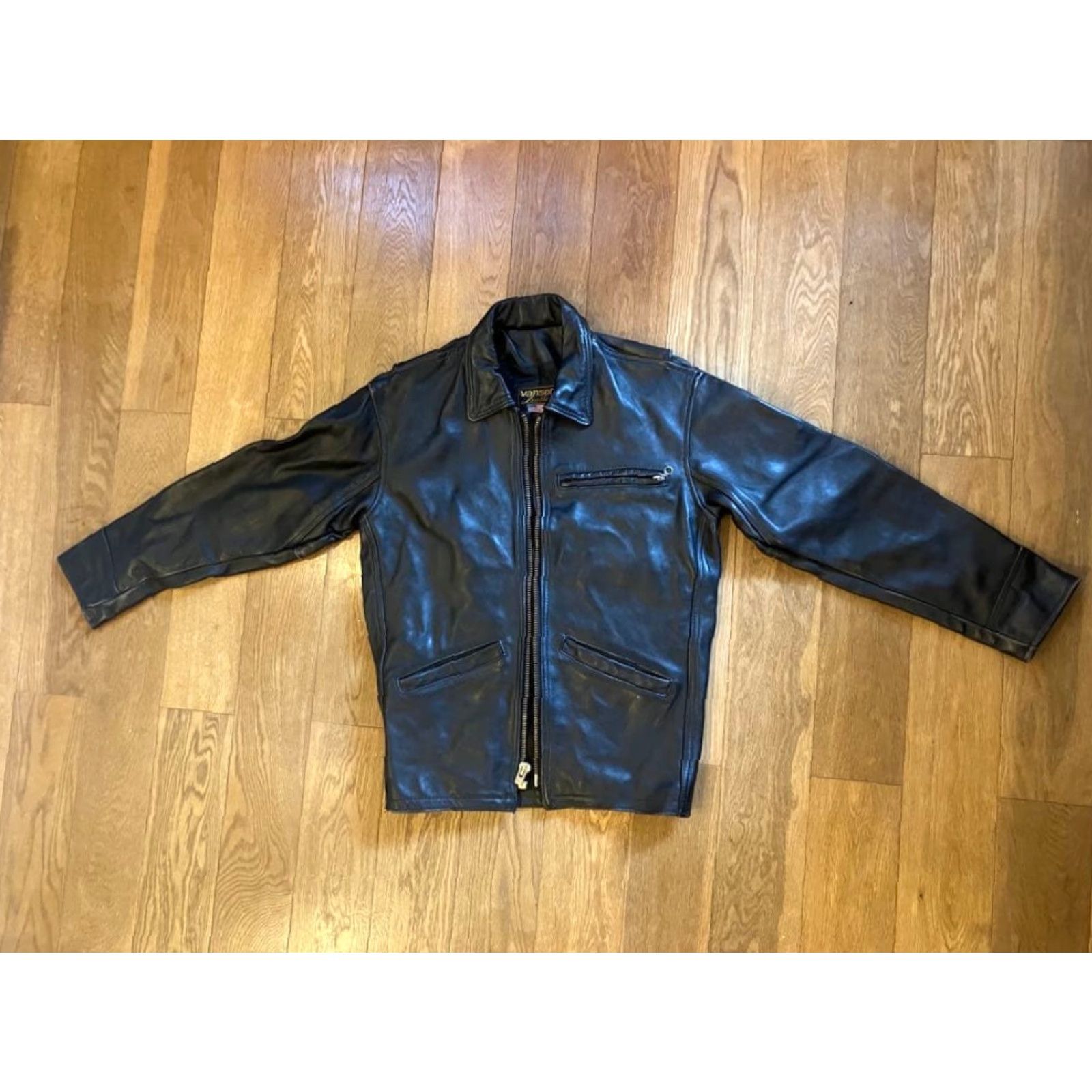 Vintage VANSON Leather TALON Zip Jacket - Washington House Exclusive Black - Single Rider's Jacket - Size 36 - Men Size US XXS / EU 40 - 3 Thumbnail