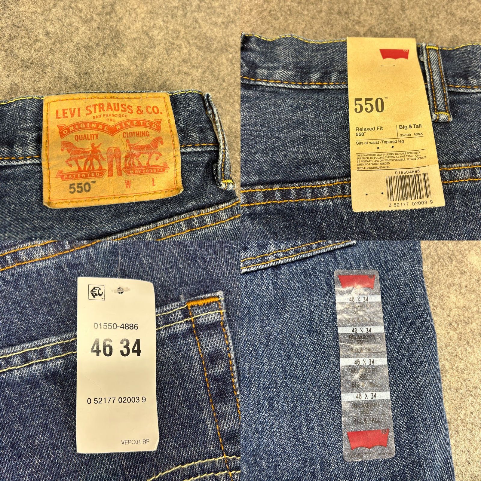 Levi's Levi's Jeans 550 Men 46x34 Relaxed Denim Blue 5-Pocket Tapered Leg Medium Wash Vintage? No Size US 30 / EU 46 - 8 Thumbnail