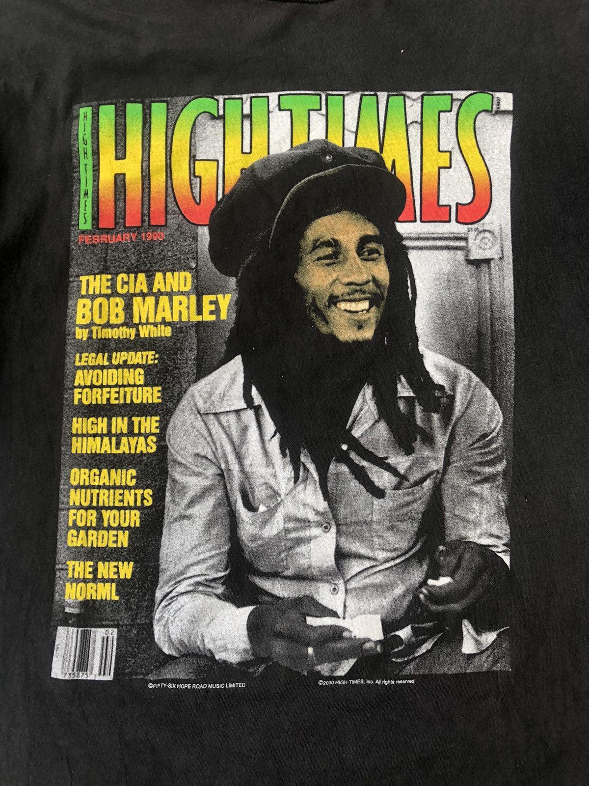 Band Tees × Bob Marley × Japanese Brand 00s Vintage Bob Marley High Times Tee Size US M / EU 48-50 / 2 - 4 Thumbnail