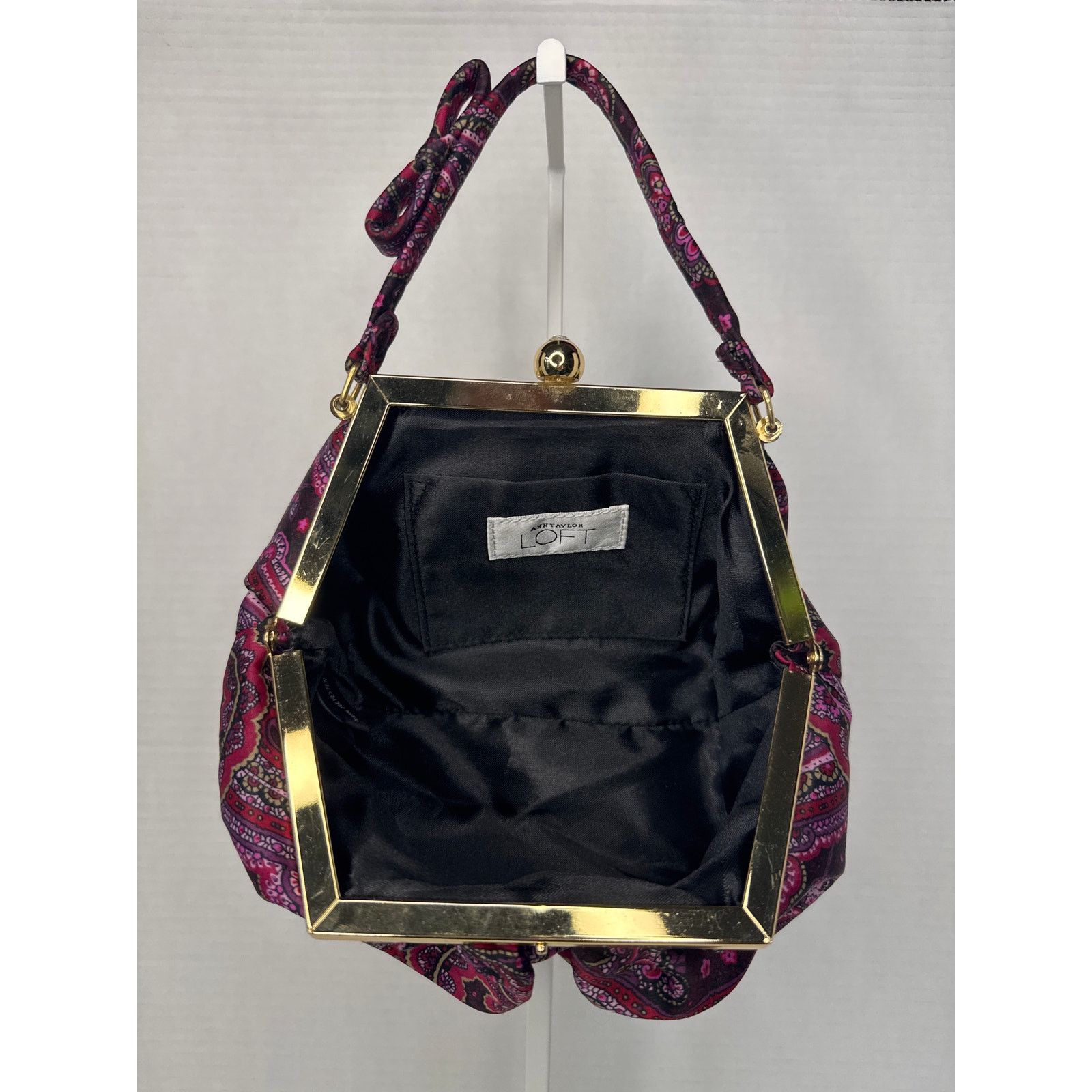 Ann Taylor Retro Paisley Ann Taylor Loft Evening Bag Gemstone Bow Size ONE SIZE - 5 Thumbnail