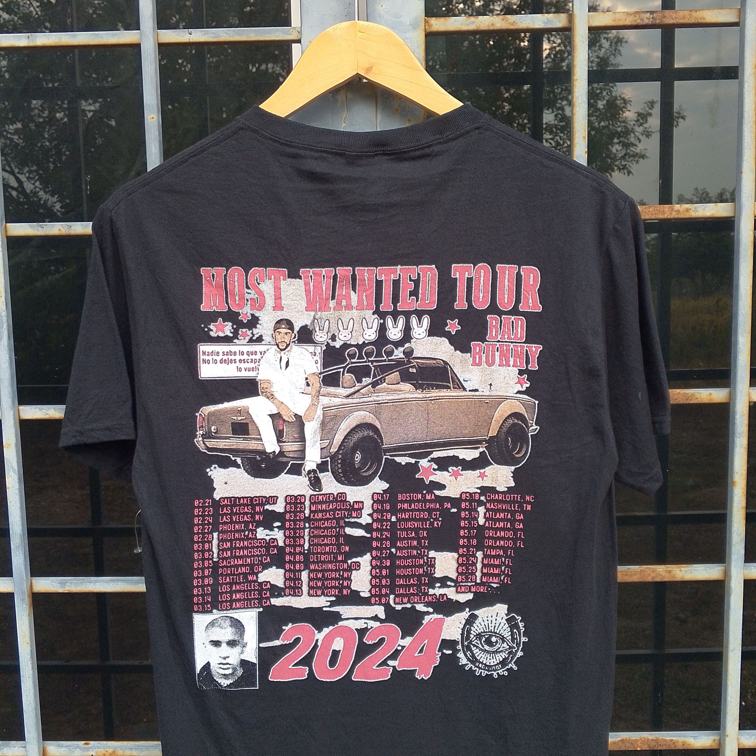 Rap Tees Bad Bunny Most Wanted Tour 2024 Tshirt Size US S / EU 44-46 / 1 - 5 Thumbnail