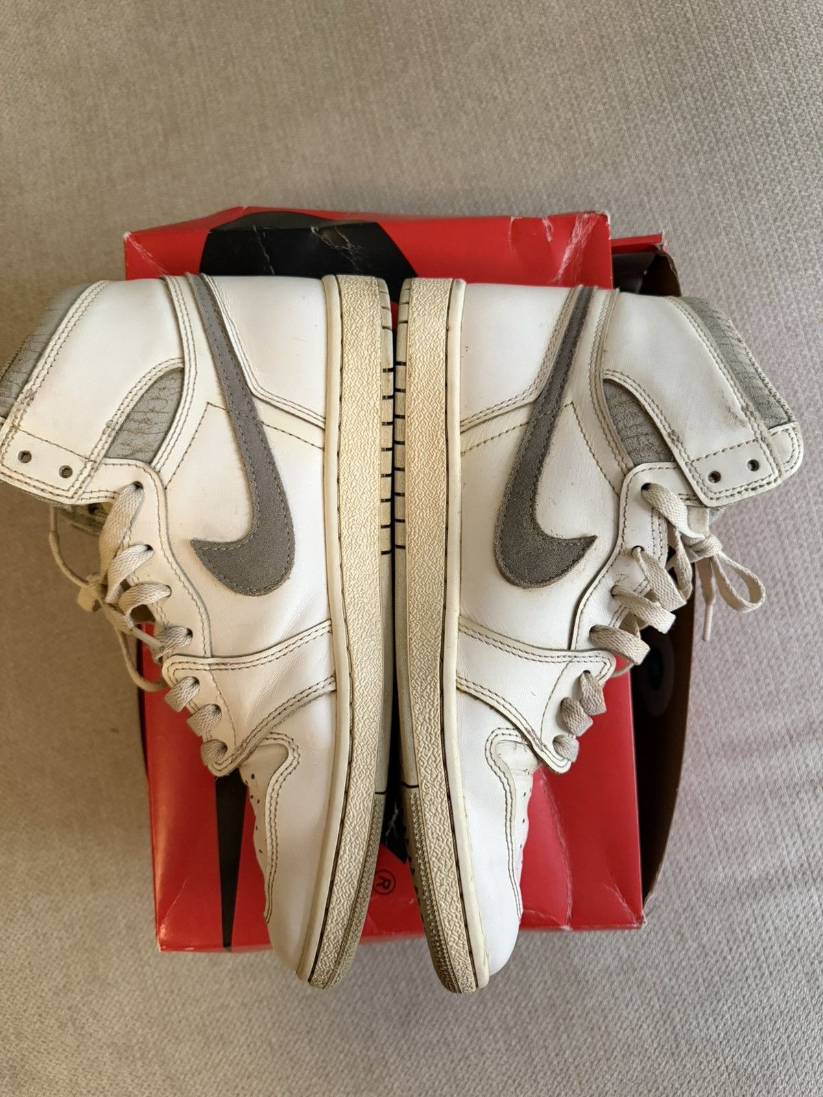 Jordan Brand Jordan 1 Retro High ‘85 OG “Neutral Gray” - CUSTOM VINTAGE Size US 10 / EU 43 - 6 Thumbnail