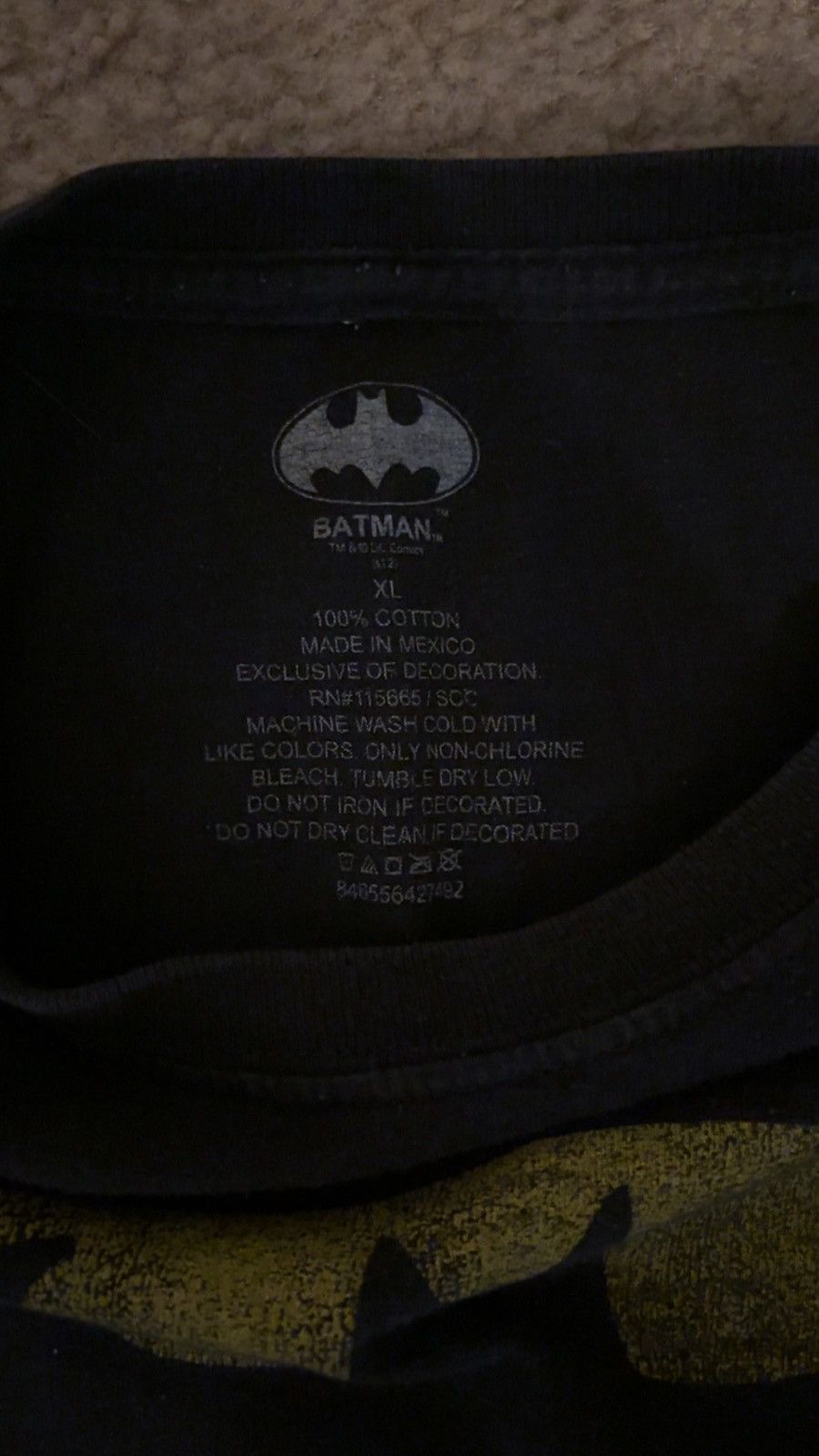 Vintage Black Batman shirt Size US XL / EU 56 / 4 - 3 Thumbnail