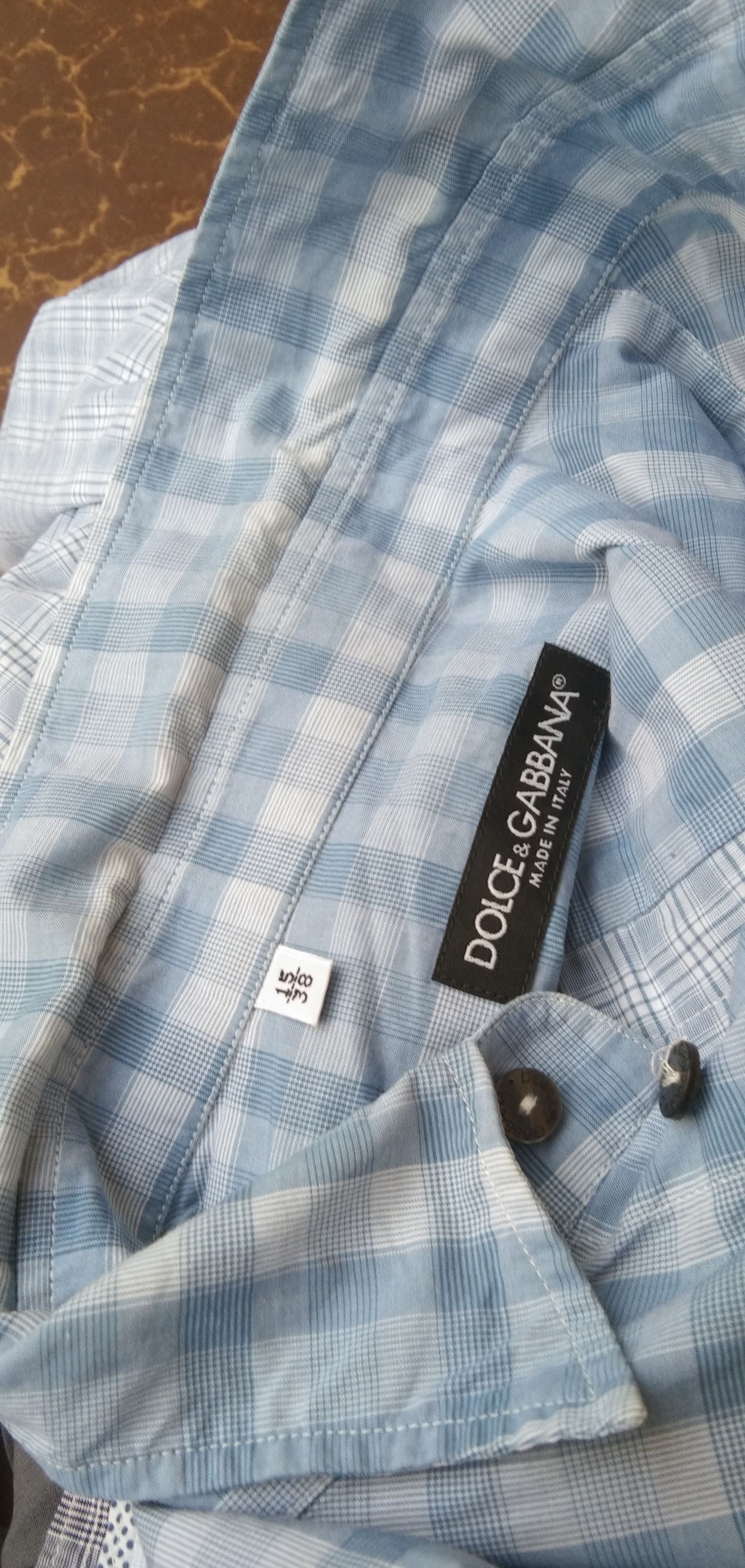 Dolce & Gabbana D&G gold blu plaid shirt button up Size US M / EU 48-50 / 2 - 6 Thumbnail