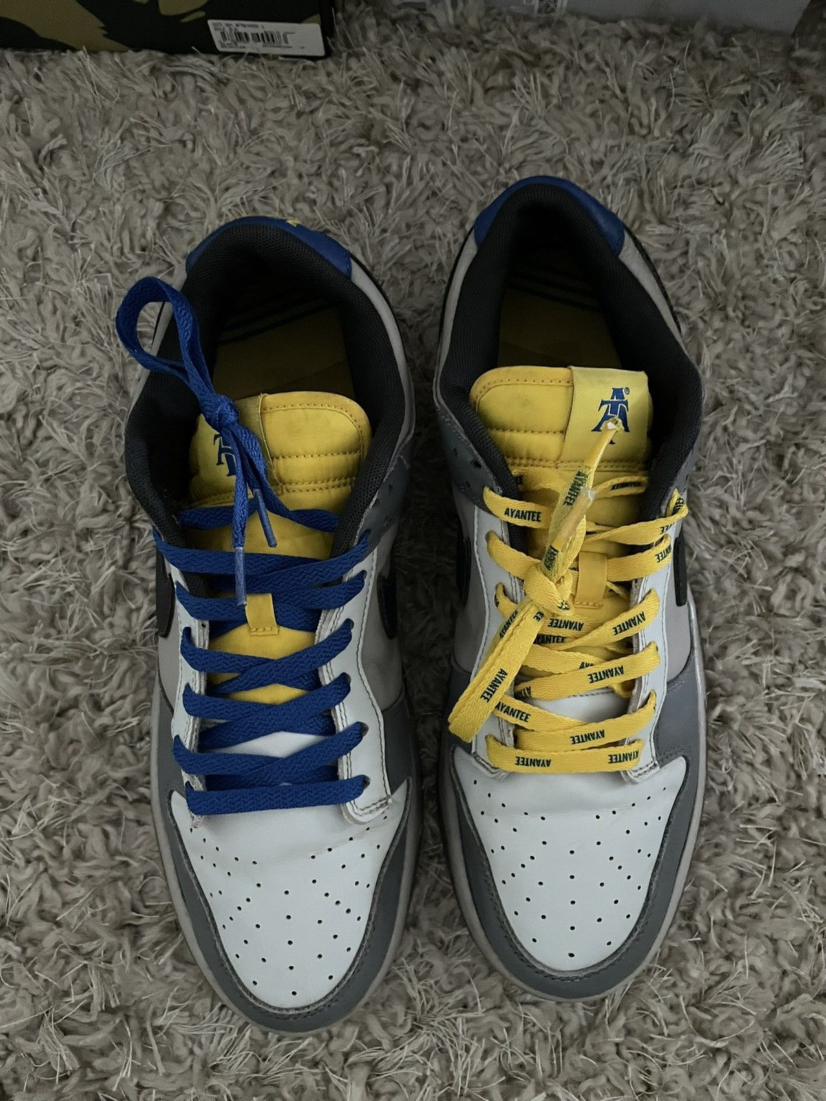 Nike Nike Dunk Low North Carolina At&T x Auggies Size US 12 / EU 45 - 5 Thumbnail