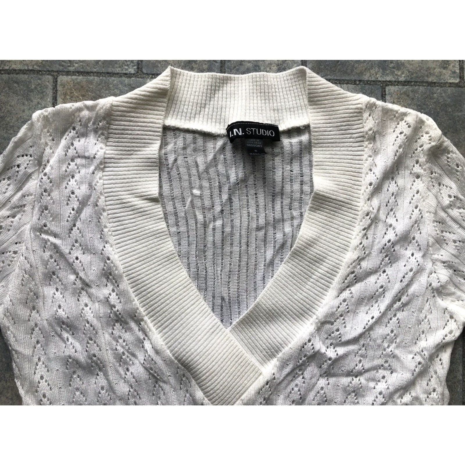 Vintage NWT I.N. Studio Sweater Long Sleeve White Size Small Acrylic Spandex Pullover Women Classic Preppy Nerd White Size S / US 4 / IT 40 - 5 Thumbnail