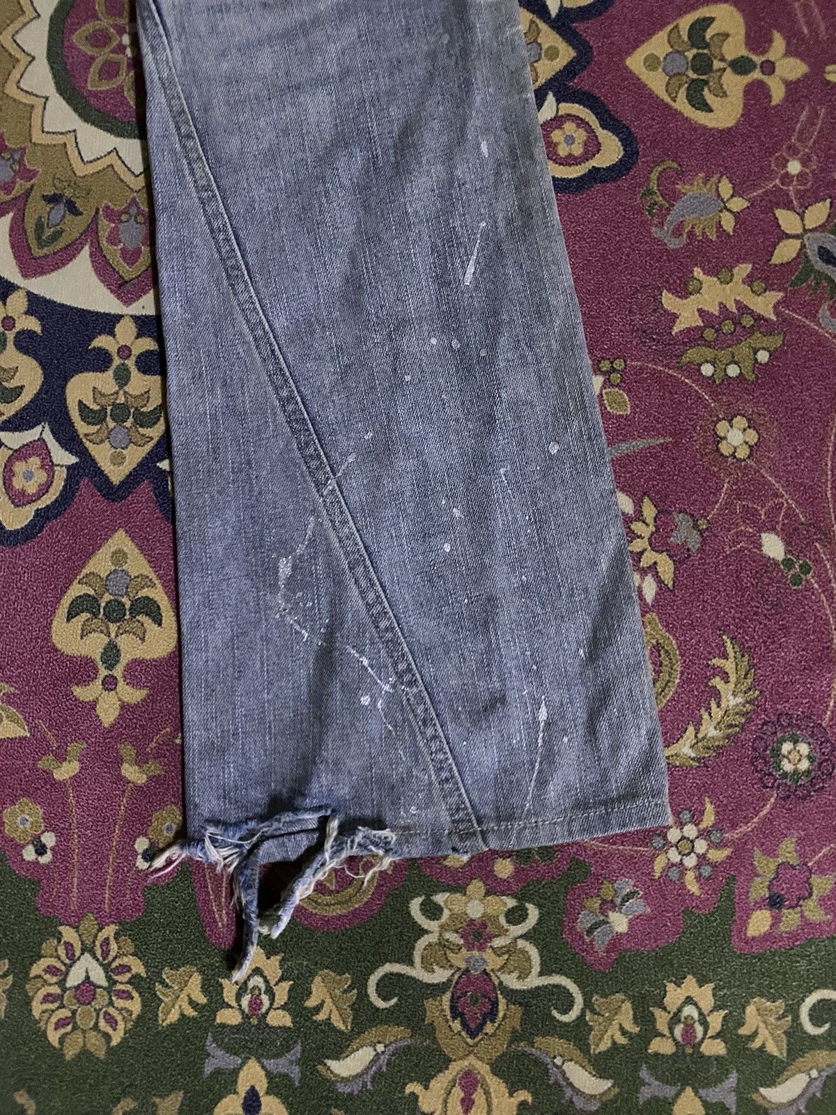Tornado Mart Vintage TORNADO MART Super Flare Distressed Paint Design Size US 31 - 7 Thumbnail