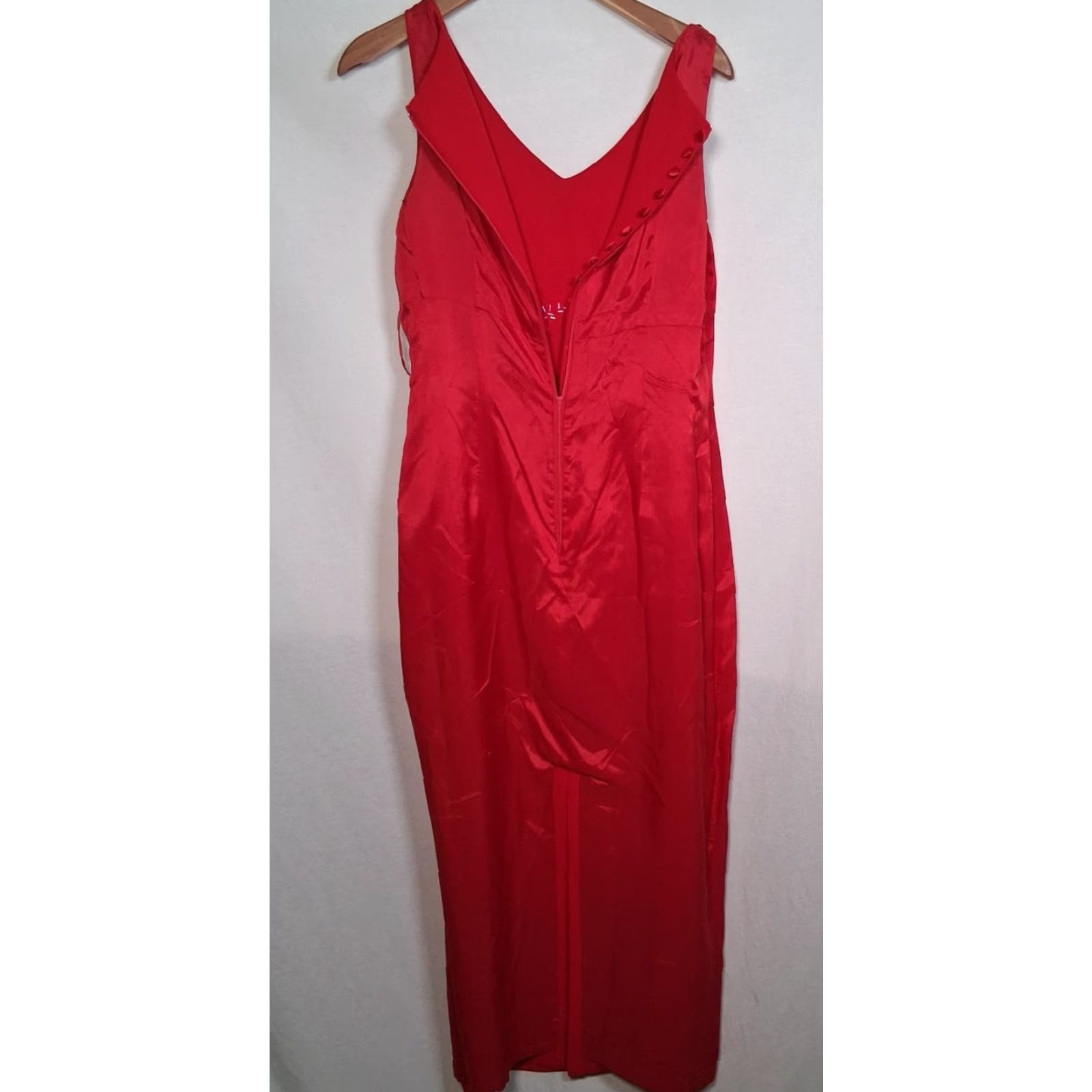 Donna Morgan VINTAGE Donna Morgan Evening Gown Dress Size 8 Red Sleeveless Long Beaded Dress Woman Size M / US 6-8 / IT 42-44 - 4 Thumbnail