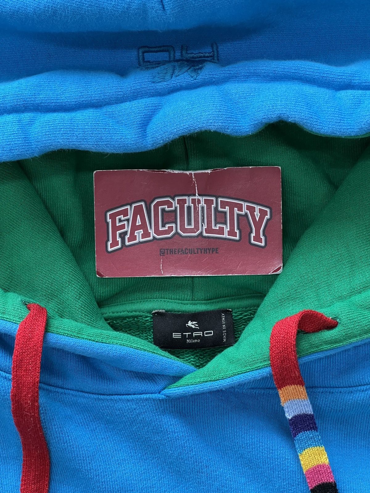 Etro × Vintage Vintage Etro C Varsity Patch Italian Made Hoodie 2XL Size US XXL / EU 58 / 5 - 3 Thumbnail
