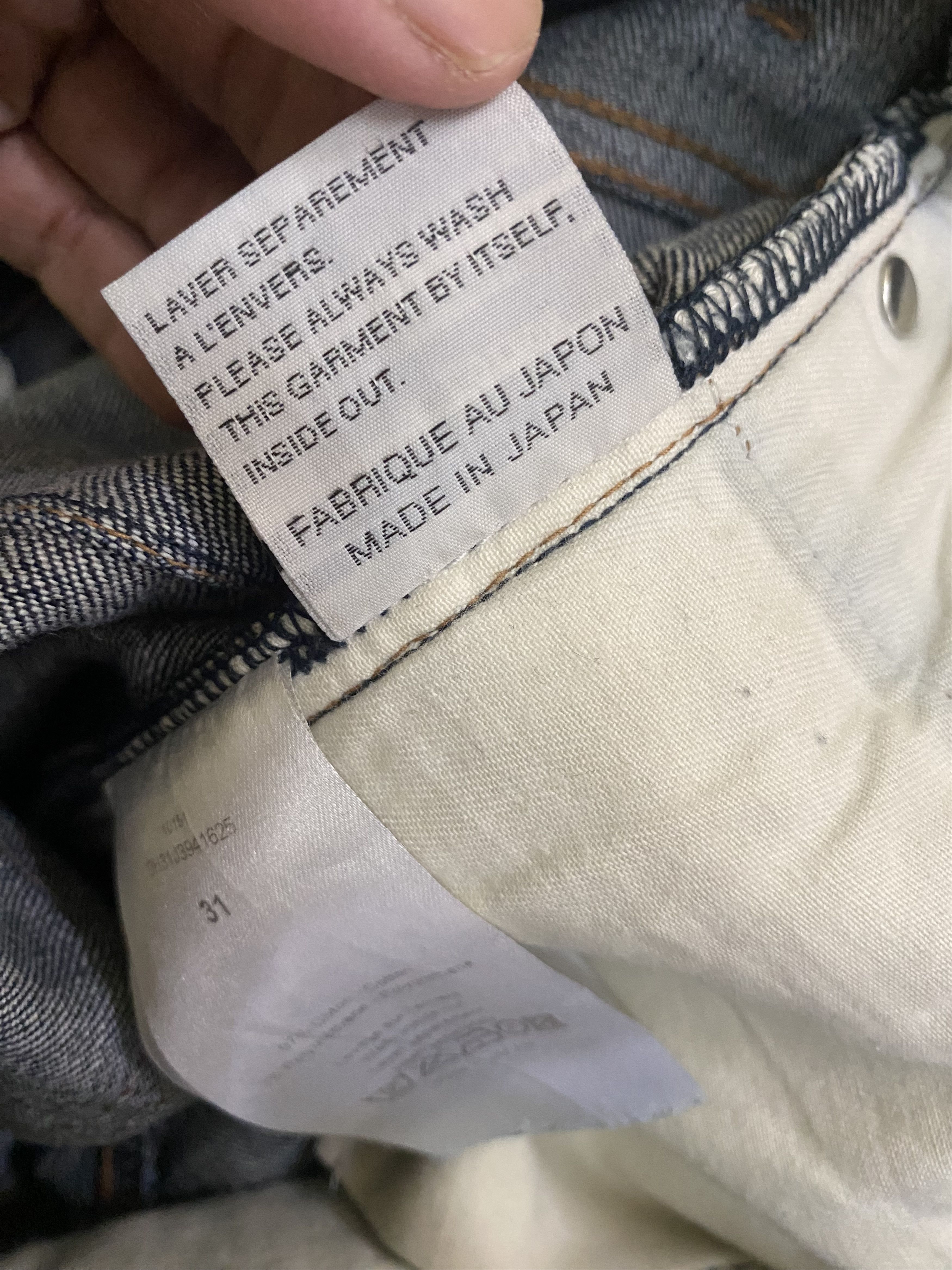 Dior 05 Hedi Slimane Dior Homme Raw Indigo Silver Selvedge Denim Size US 32 / EU 48 - 14 Thumbnail