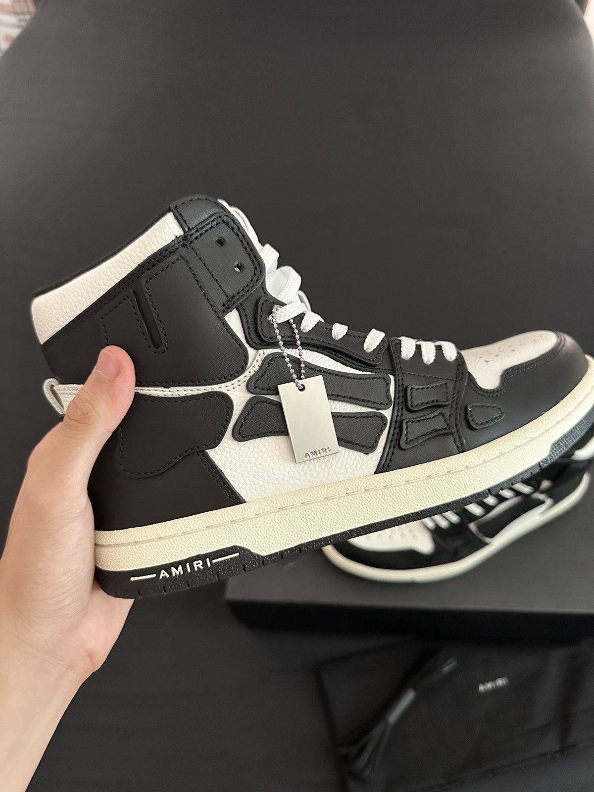 Amiri Amiri Skel Black High Top Leather Sneakers Size US 9.5 / EU 42-43 - 5 Thumbnail