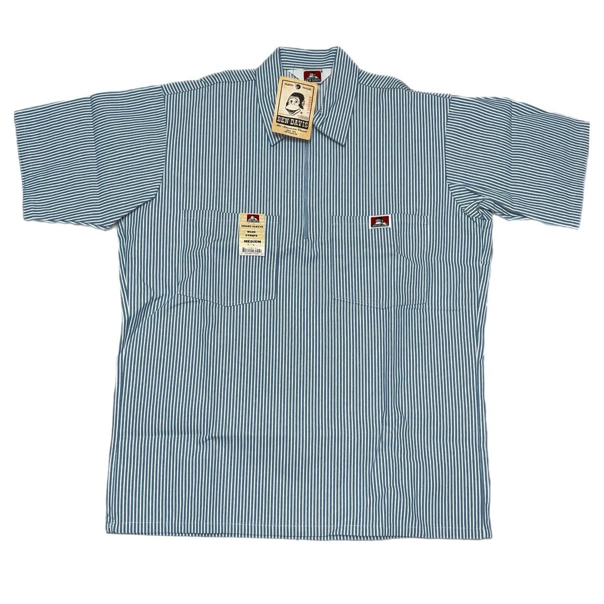 Ben Davis Ben Davis Baby Blue Pin Stripe Quart Zip Size US M / EU 48-50 / 2 - 4 Thumbnail