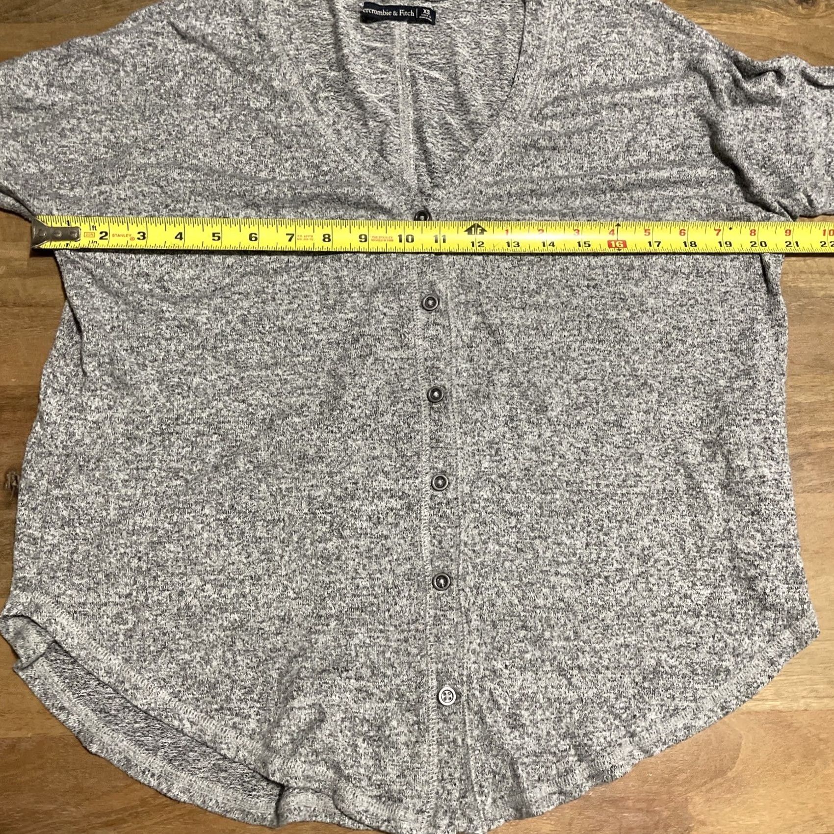 Abercrombie & Fitch Abercrombie & Fitch Women's Cardigan Sweater XS Heather Gray Relaxed Button Up V-Neck 90s Size XS / US 0-2 / IT 36-38 - 5 Thumbnail