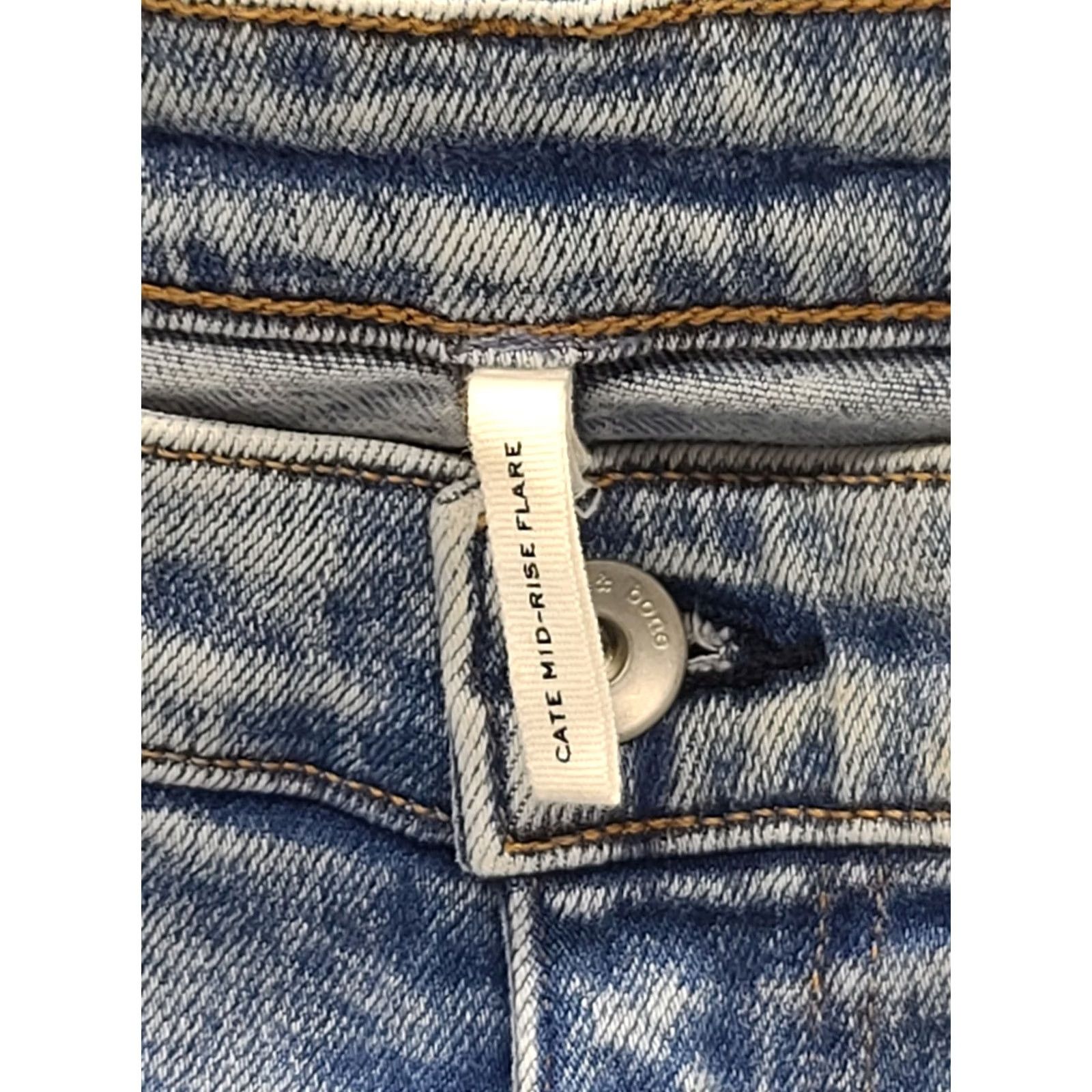 Rag & Bone rag & bone Jeans Womens 27x32 Cate Mid Rise Flared Cloudy Light Wash Stretch Denim Blue 27 Regular Inseam 32 Womens Jeans Size 27" / US 4 / IT 40 - 2 Thumbnail