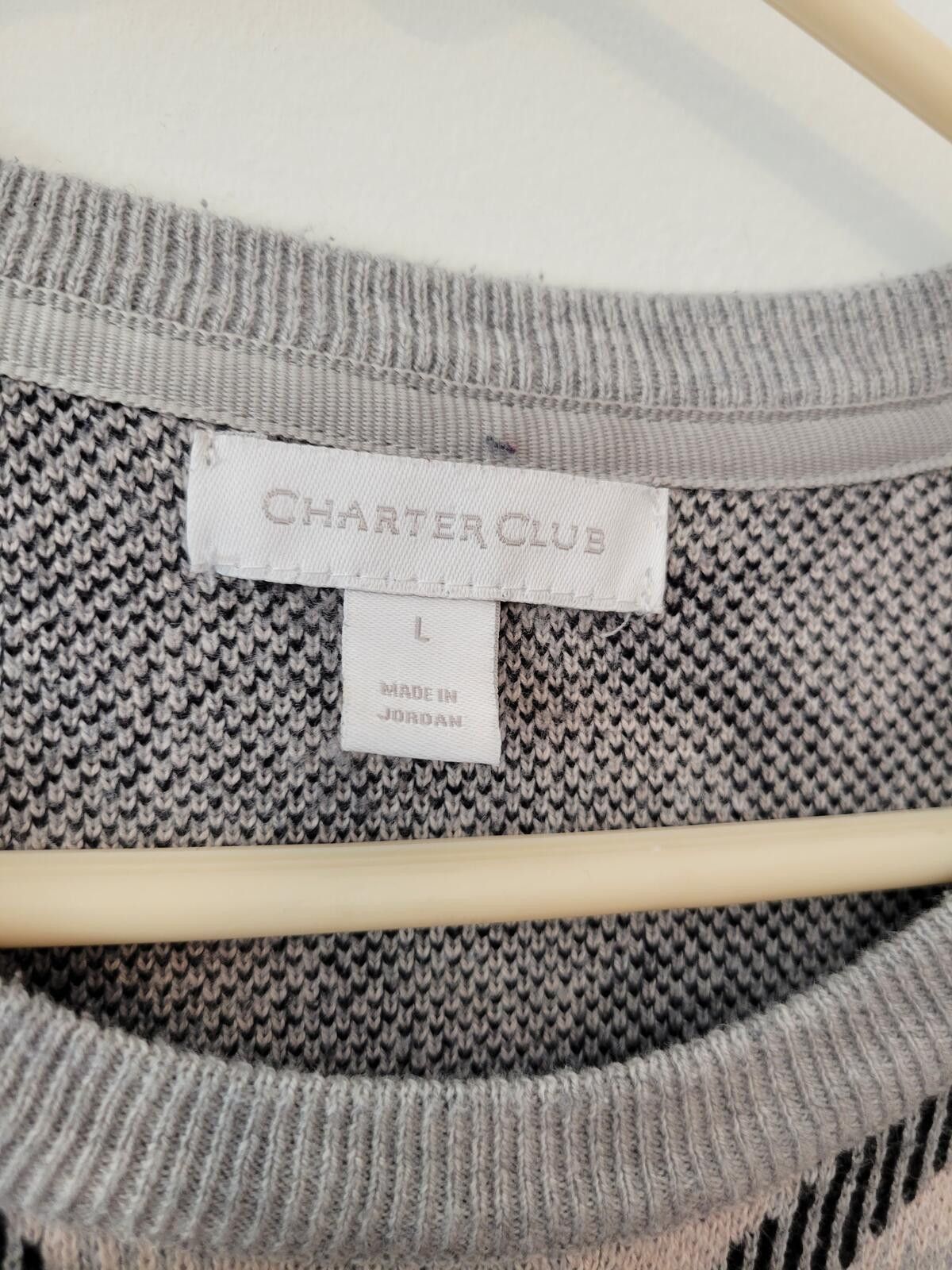 Charter Club Charter Club Women's Large Gray Sweater Size L / US 10 / IT 46 - 3 Thumbnail