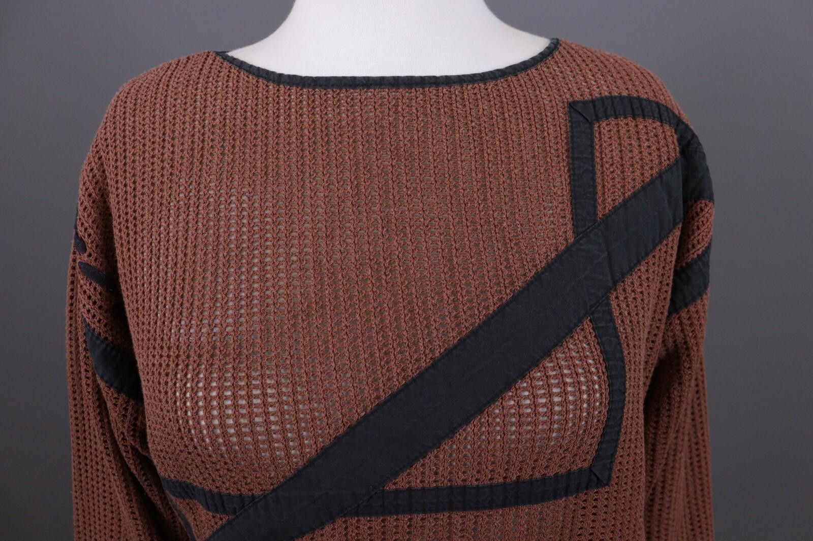 Christian Dior Monsieur Mondi Brown Knit Striped Geometric Sweater Size 36 / S Size M / US 6-8 / IT 42-44 - 4 Thumbnail